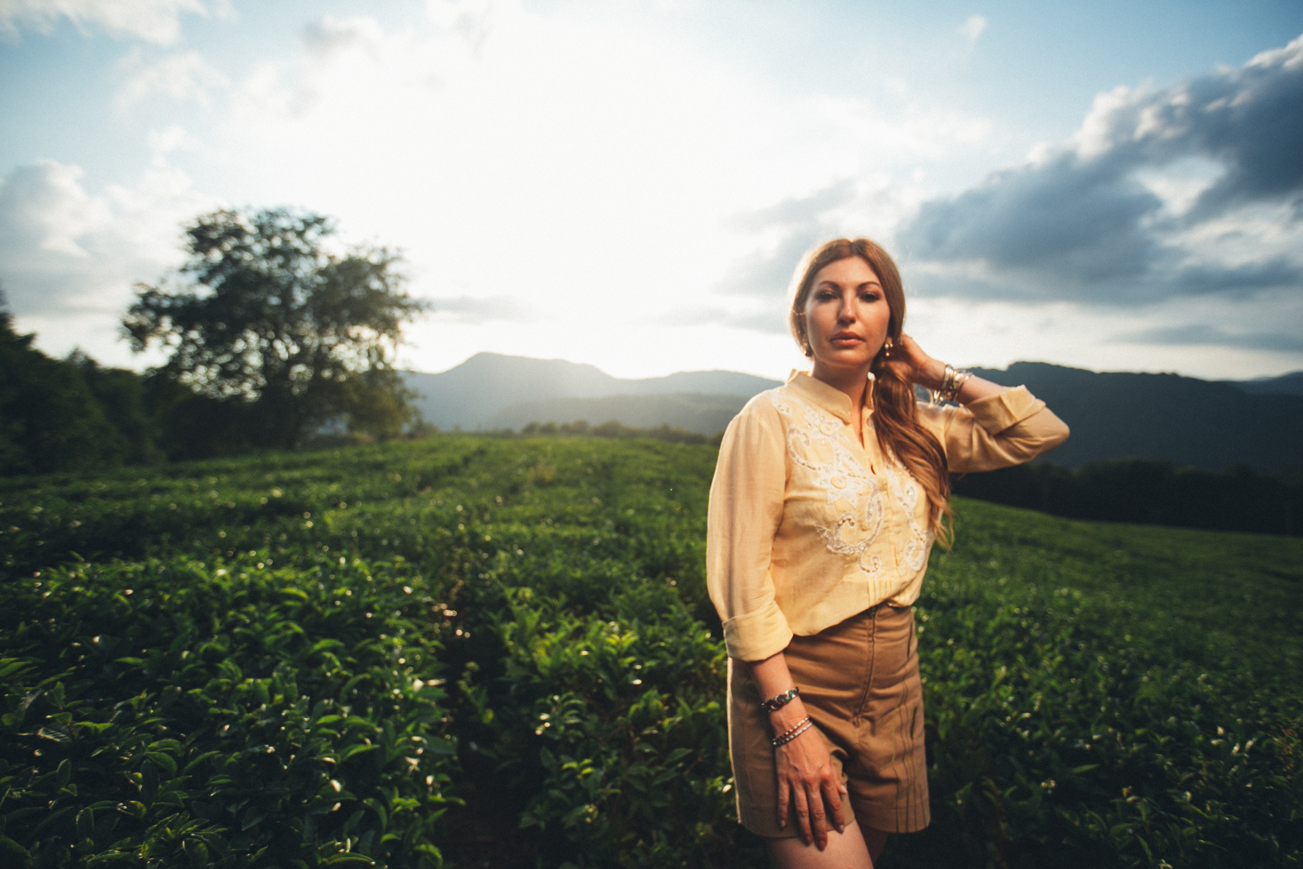 Съемка на чайных плантациях на Мацесте в сочи. Фотограф Галина Скорик