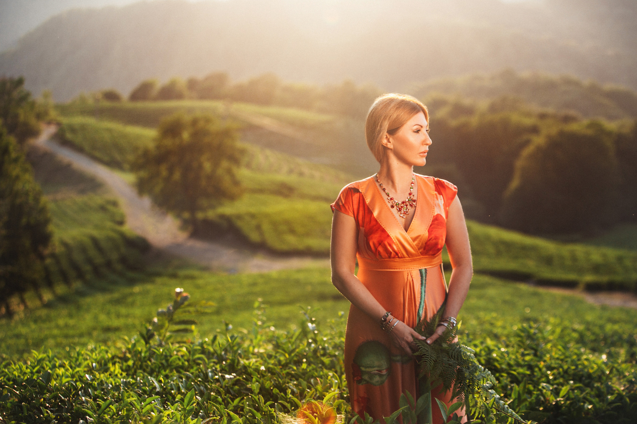 Съемка на чайных плантациях на Мацесте в сочи. Фотограф Галина Скорик