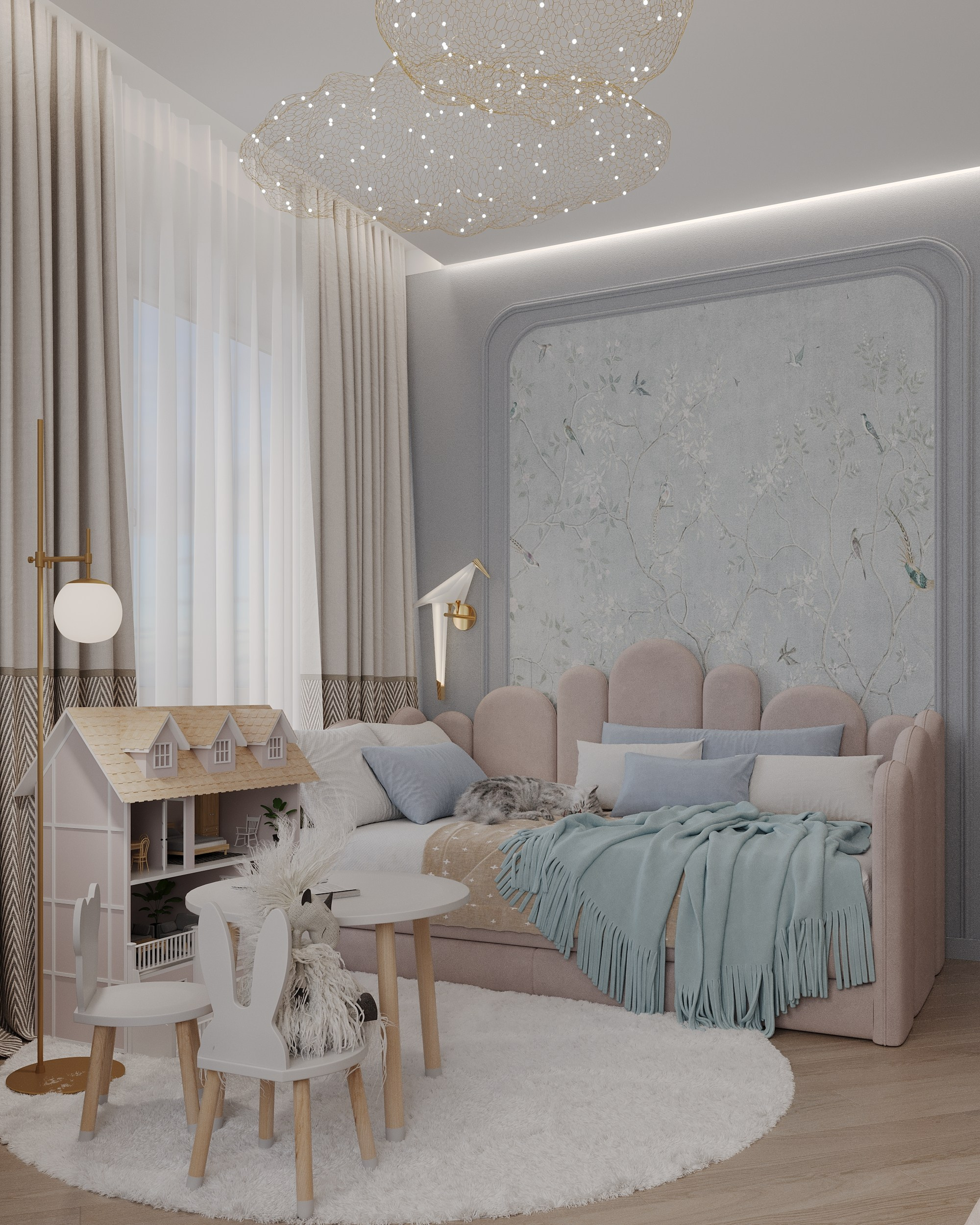 Квартира (санузел+детская комната). Королёва Анастасия | 3D визуализатор