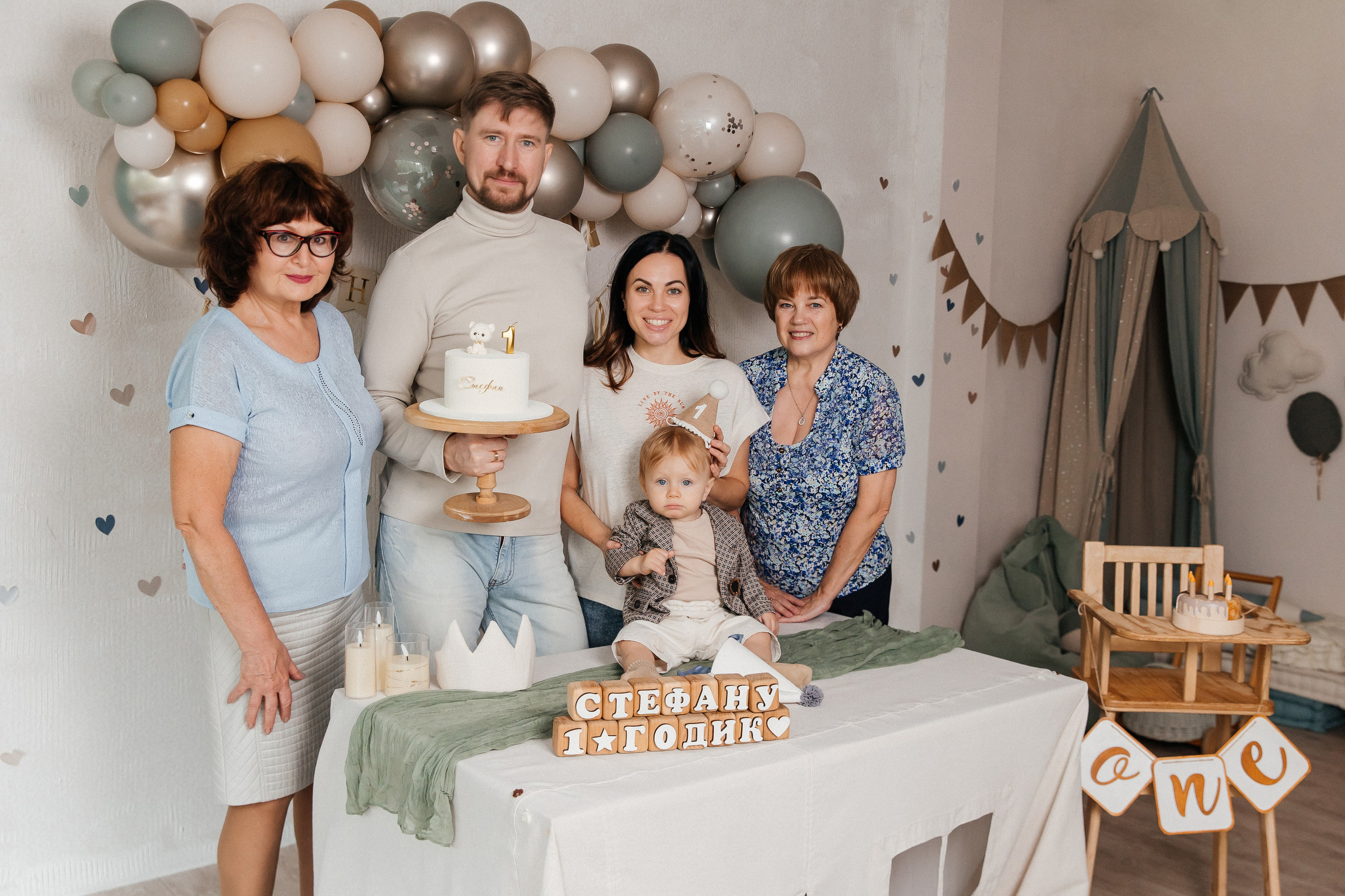 Фотосессия на 1 годик, детская фотостудия Кемерово