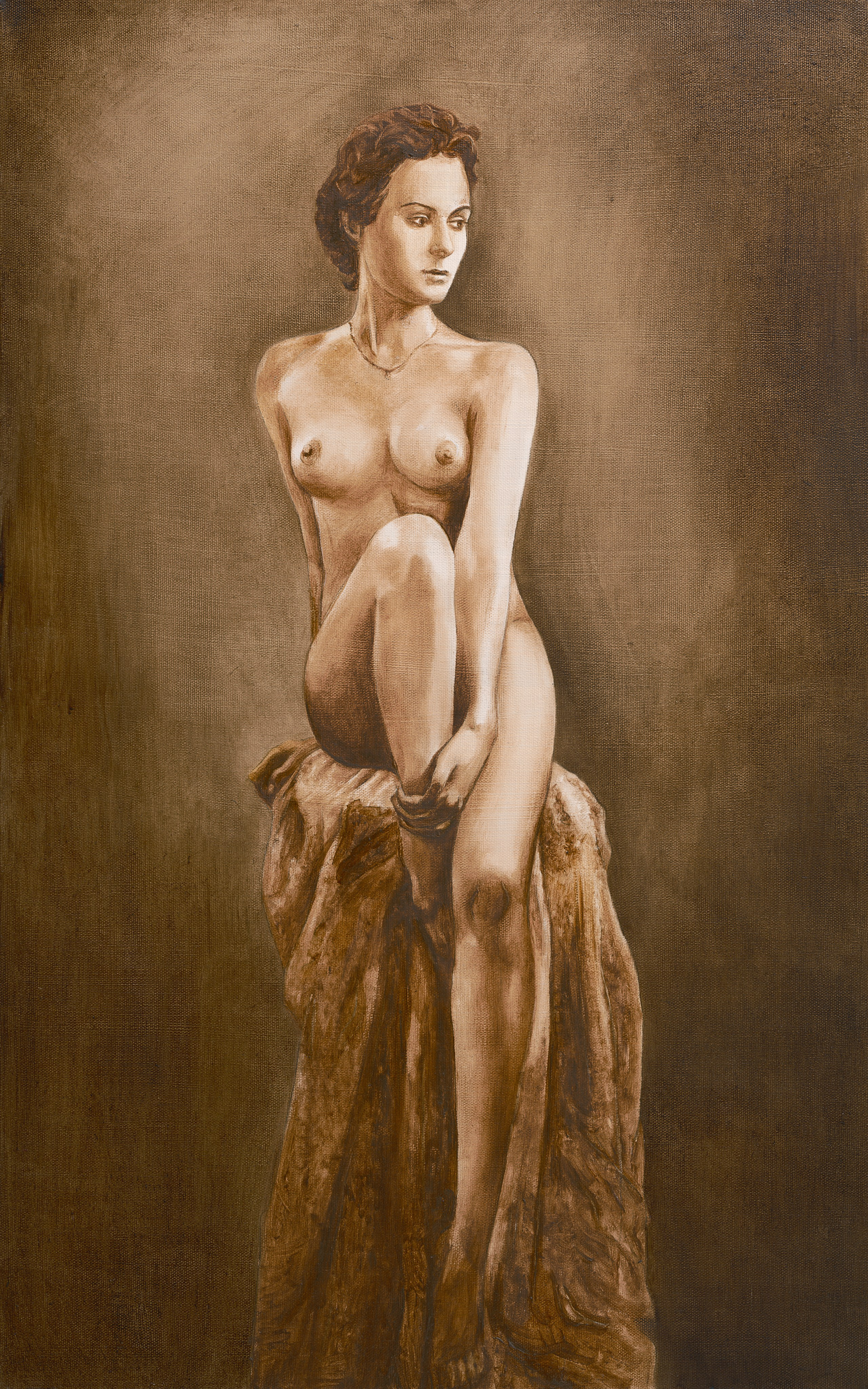 «Модель...» - художник Ольга Трапицына (холст, масло, 80x50см, 2022)