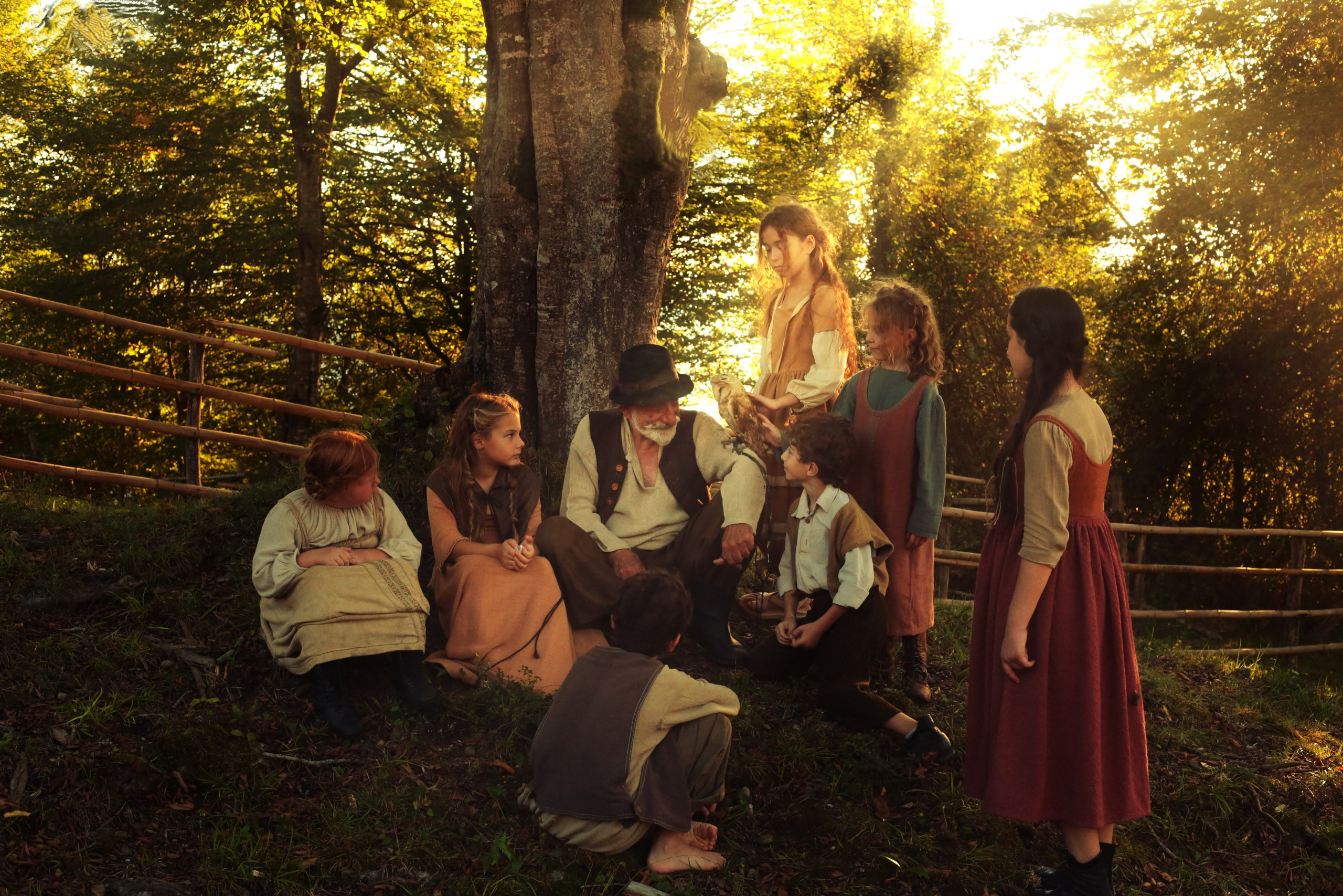 Кинематографическая съемка. Старик и дети. Ekaterina Beridze