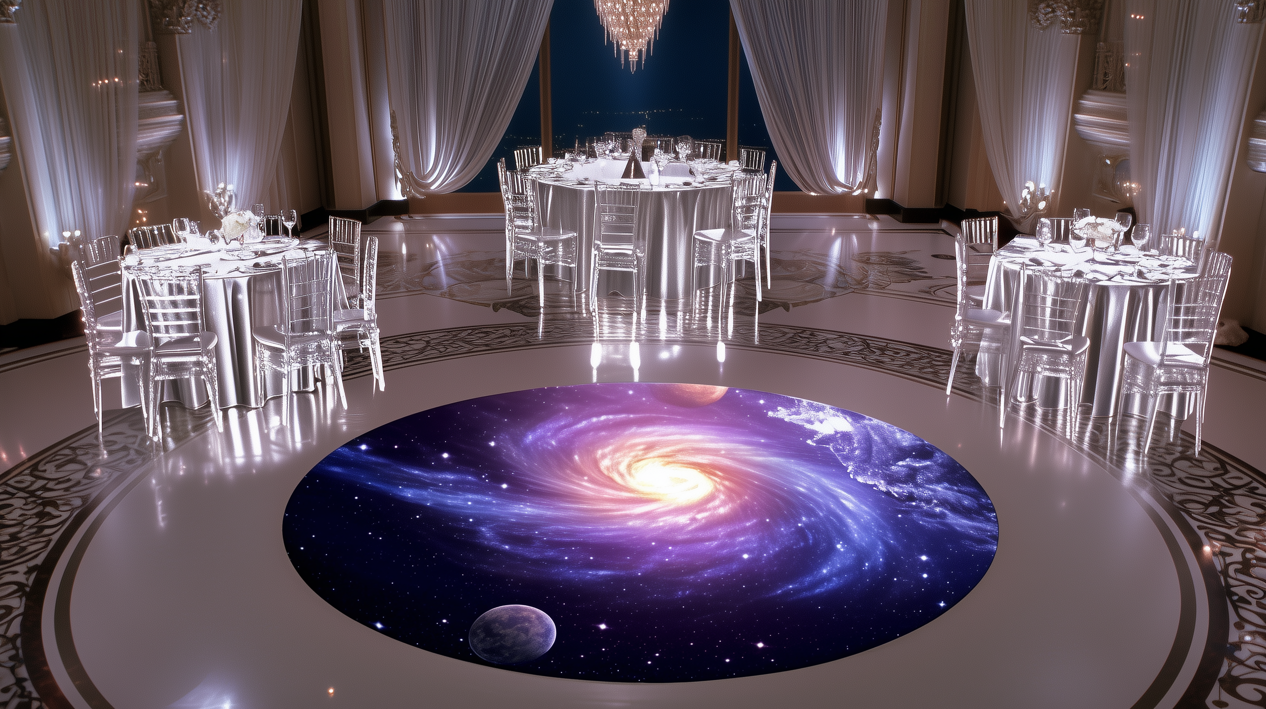 Разработка концепции декора корпоративного мероприятия в тематике «Космос» для LAZAR DECOR. Главная