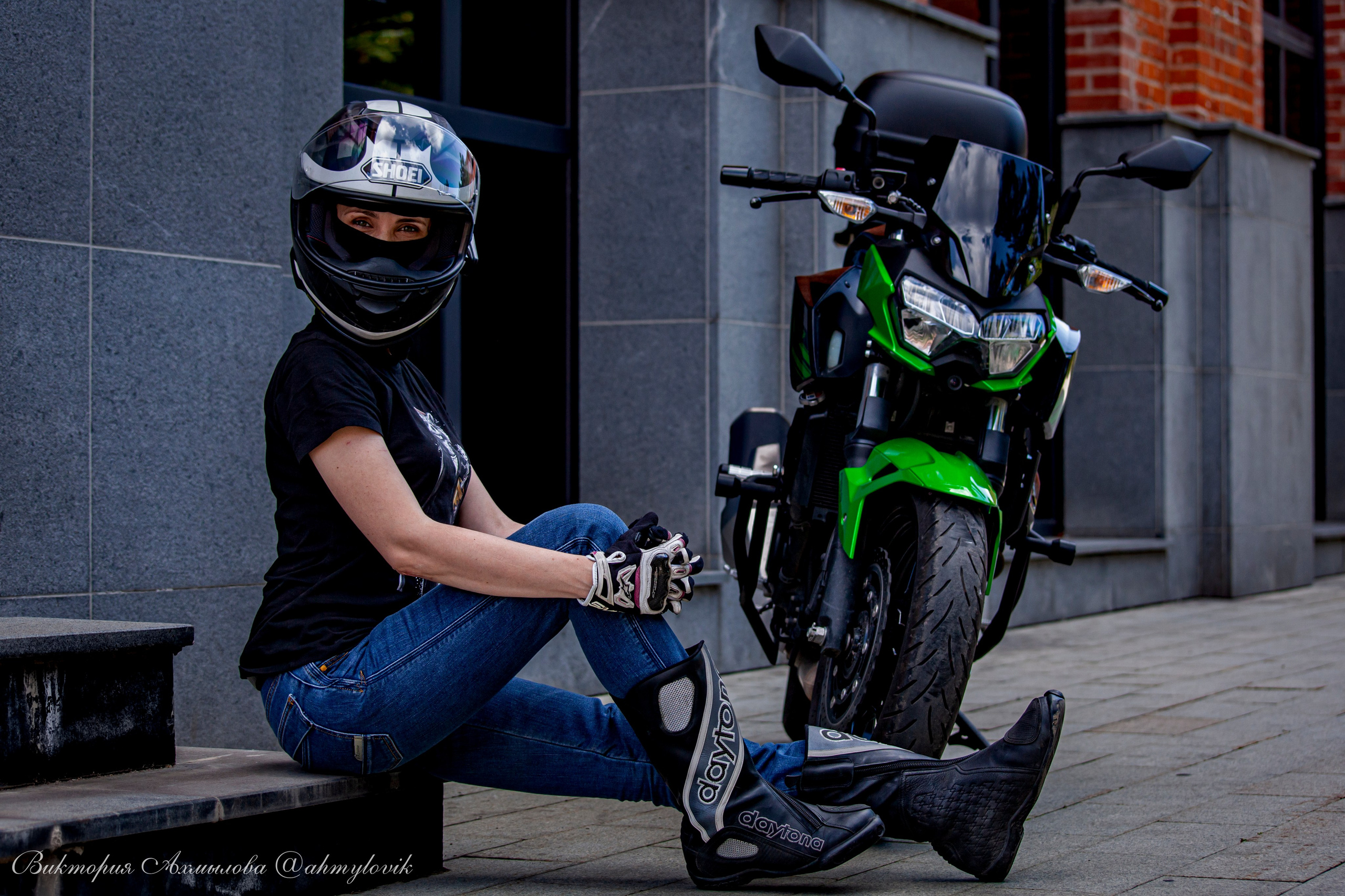 Света Веркова (Kawasaki Ninja Z400). Виктория Ахмылова. Фотограф в Москве