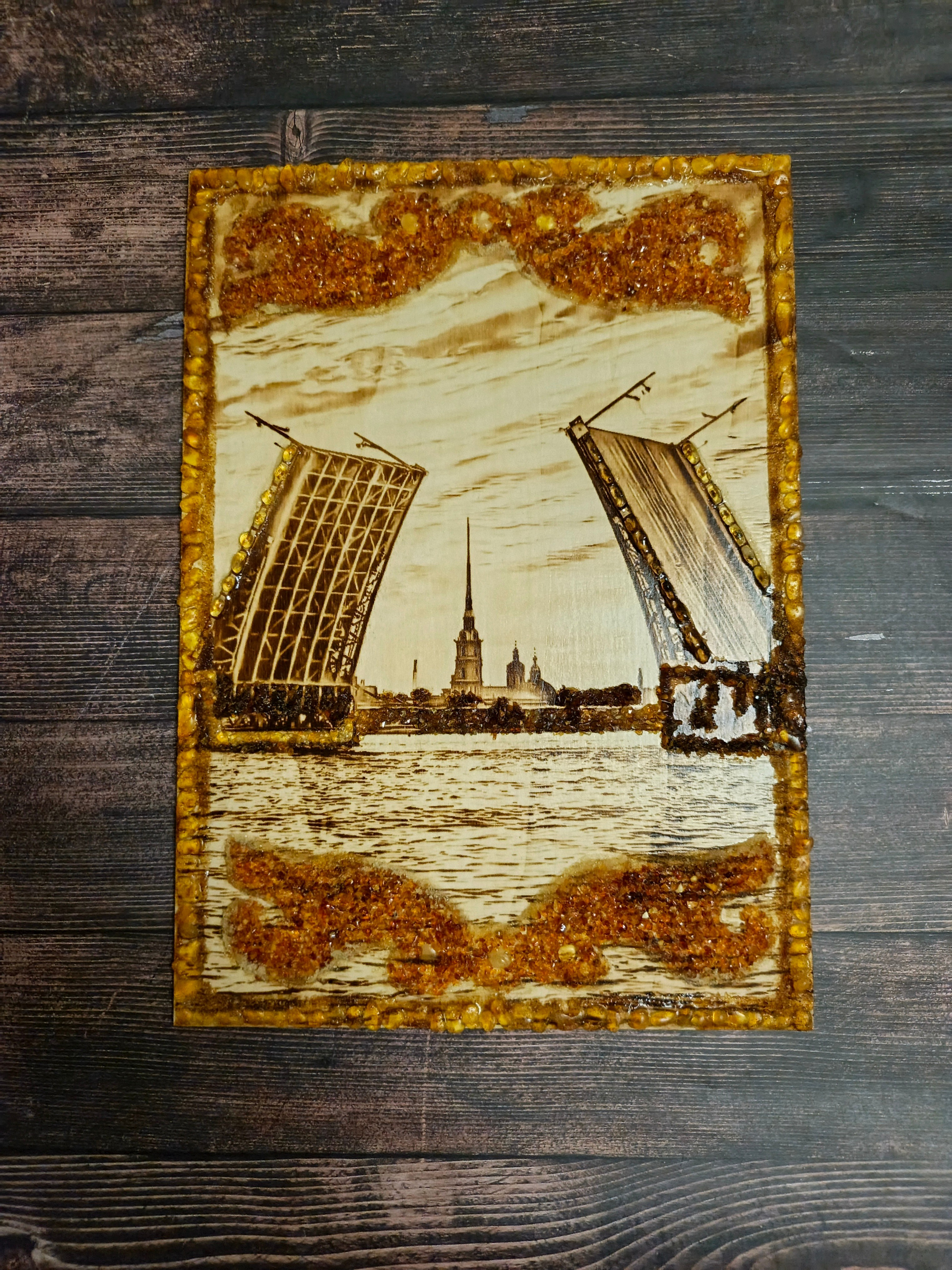 КАРТИНЫ С ЯНТАРЁМ. Выжигания картин и портретов по фото