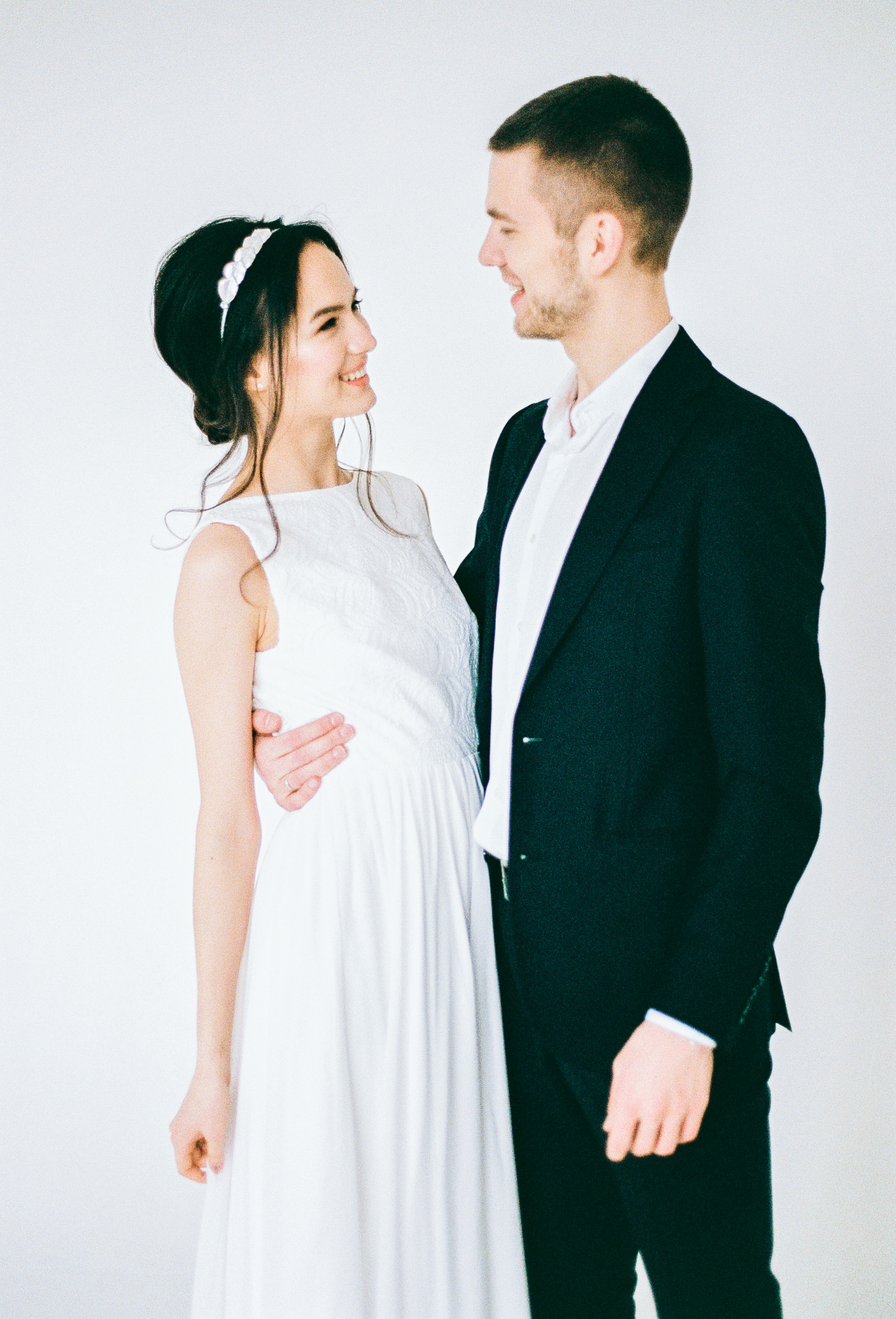 Свадебная фотосессия в студии Москва, камерная свадьба Москва