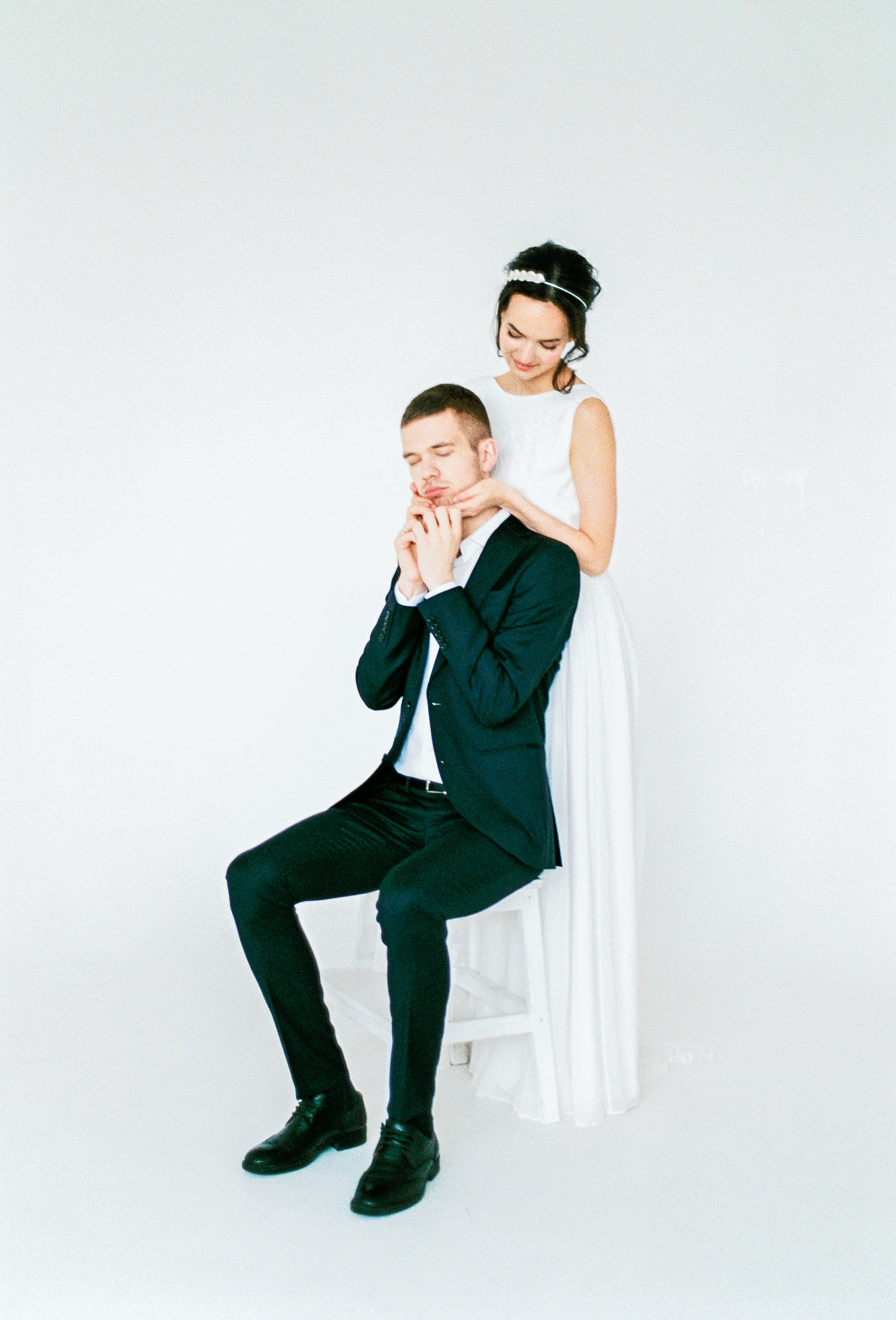 Свадебная фотосессия в студии Москва, камерная свадьба Москва