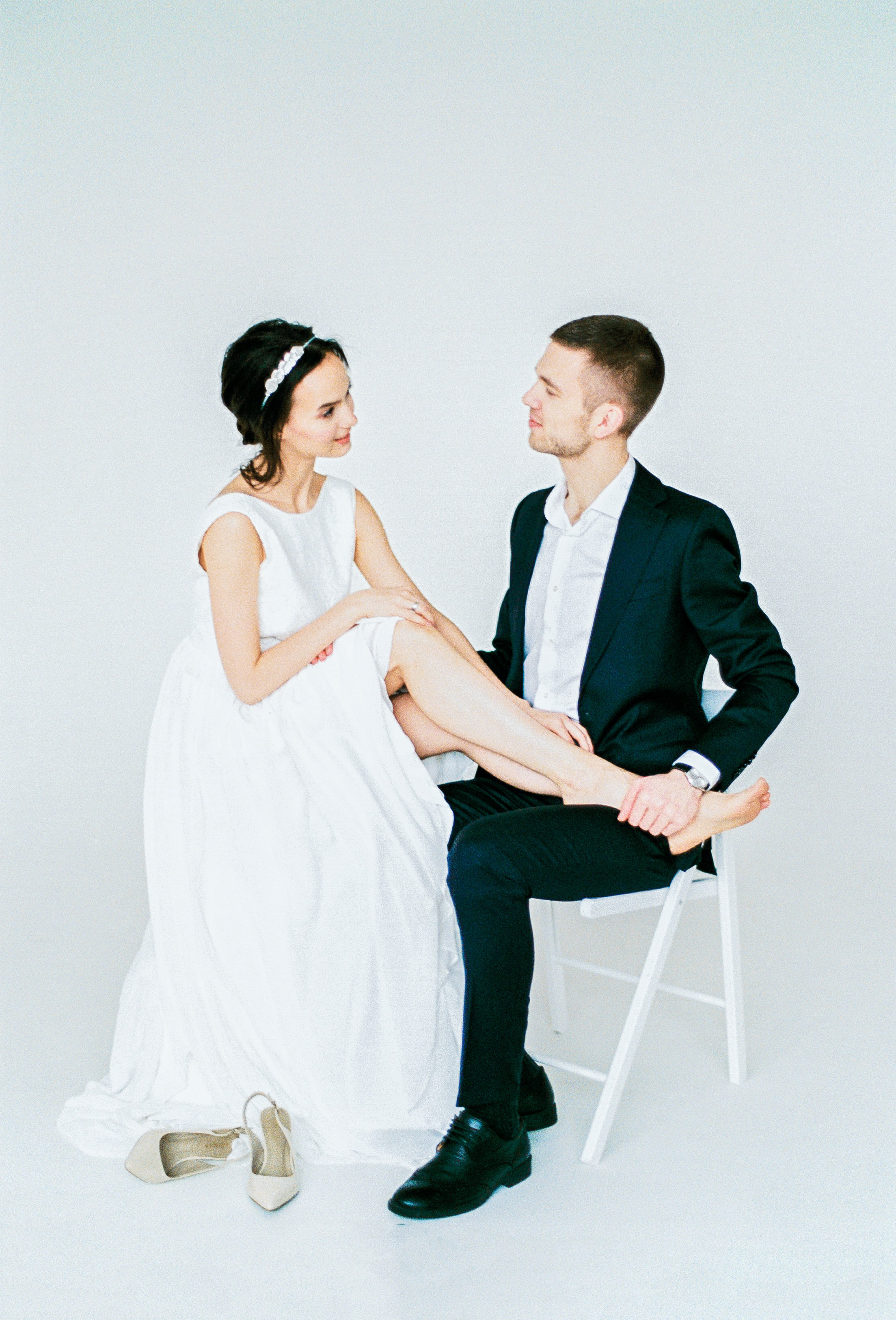 Свадебная фотосессия в студии Москва, камерная свадьба Москва