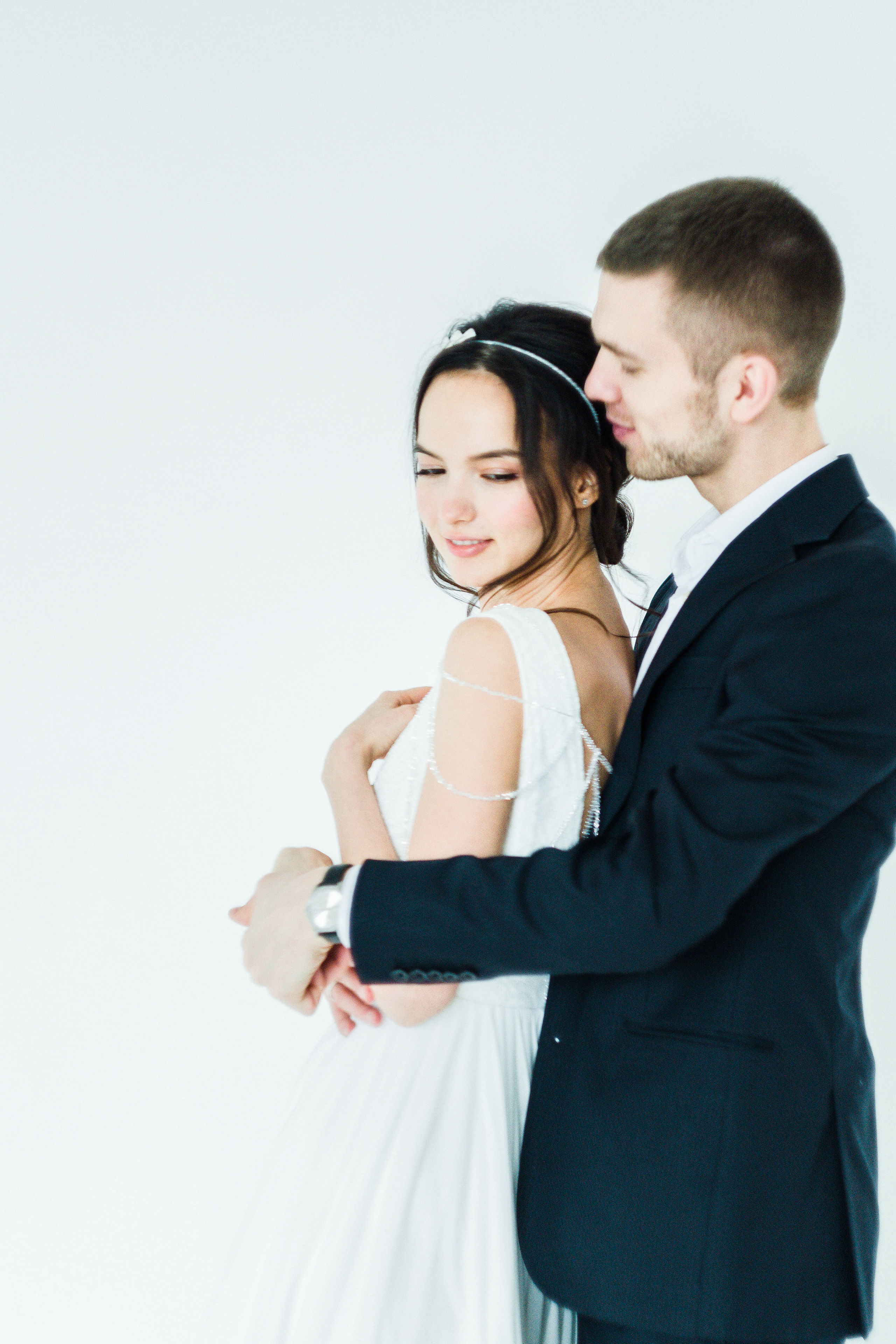 Свадебная фотосессия в студии Москва, камерная свадьба Москва