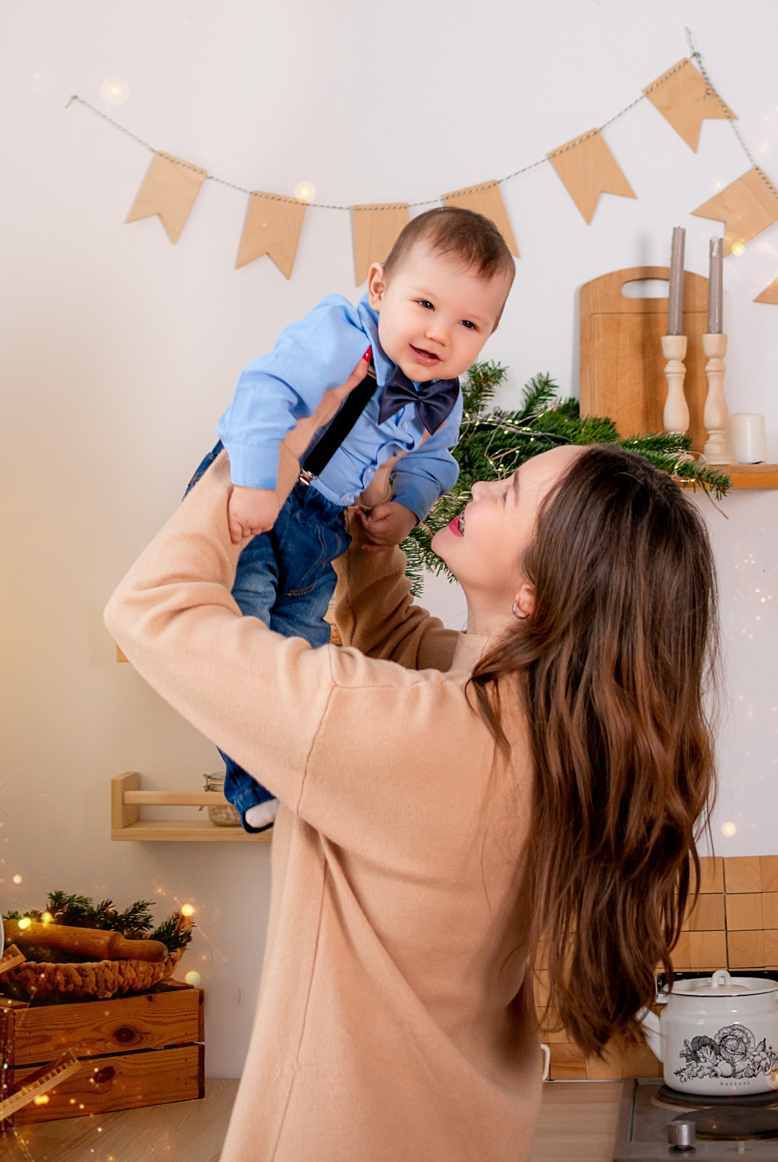 Новогодняя семейная фотосессия в Краснодаре 2023-2024. Фотограф новорожденных Краснодар Малышенко Надежда
