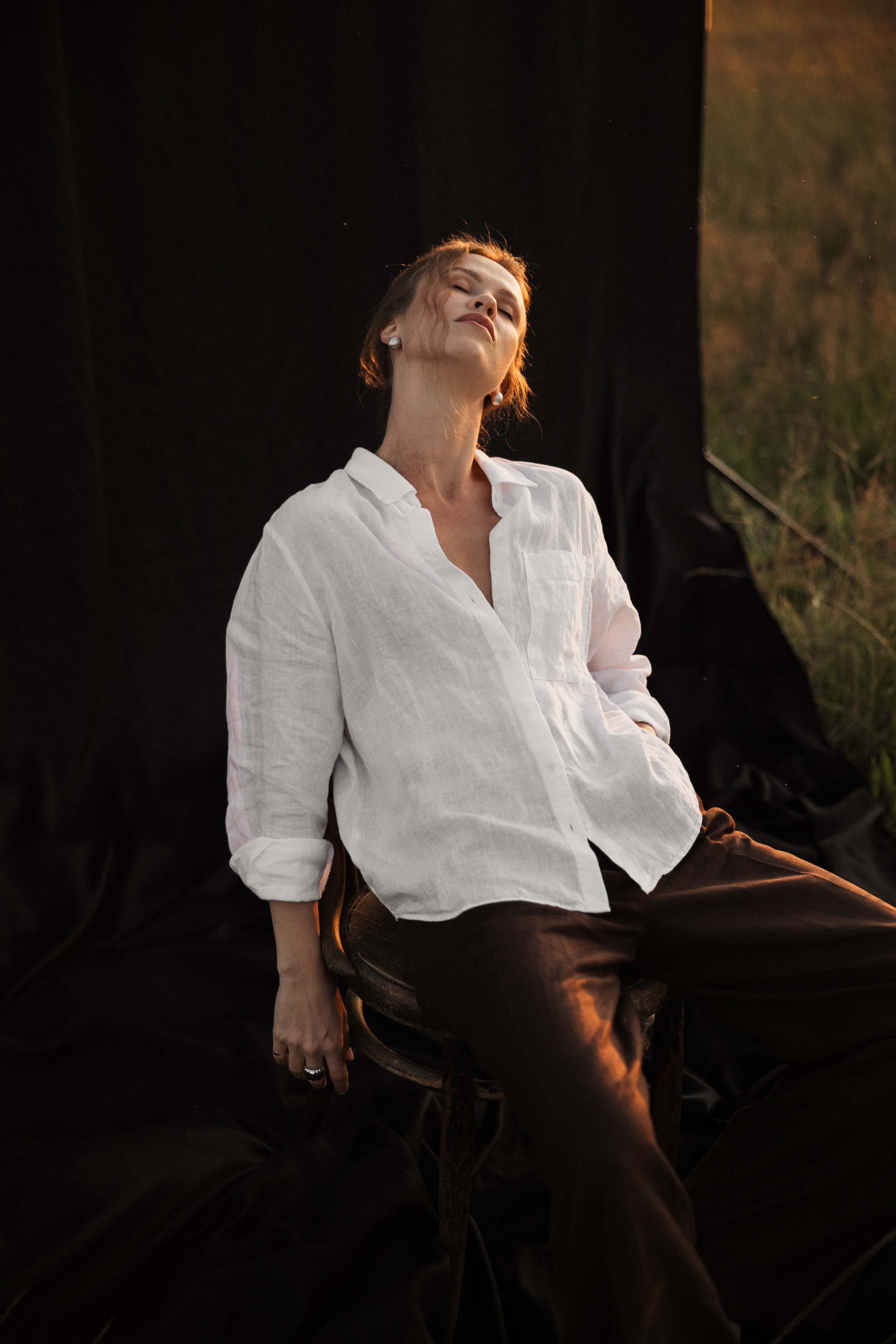 Фэшн съёмка в поле