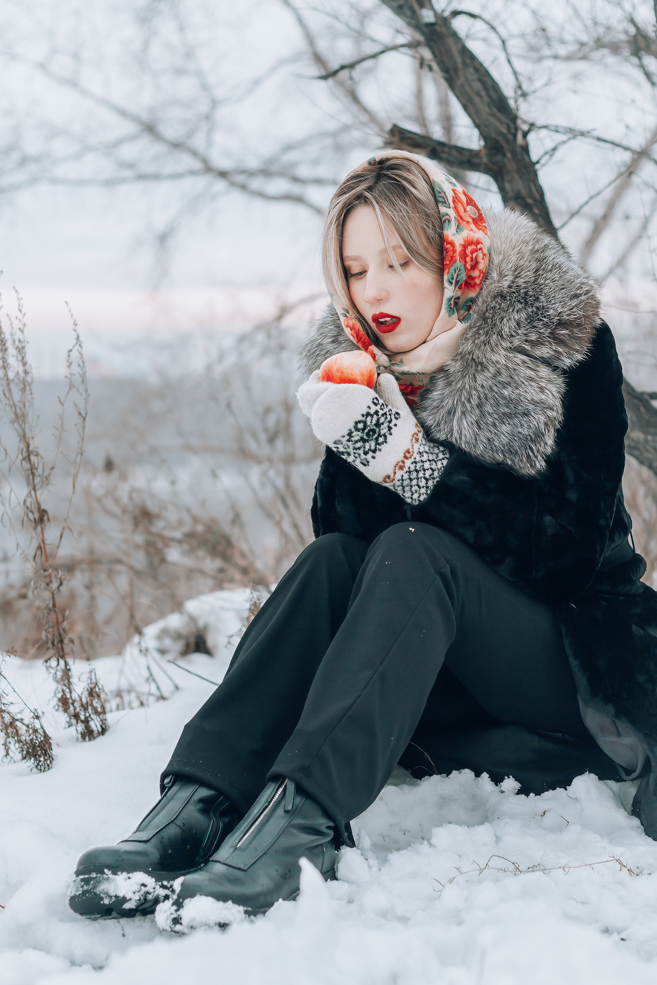 Зима. Фотограф в Новокузнецке