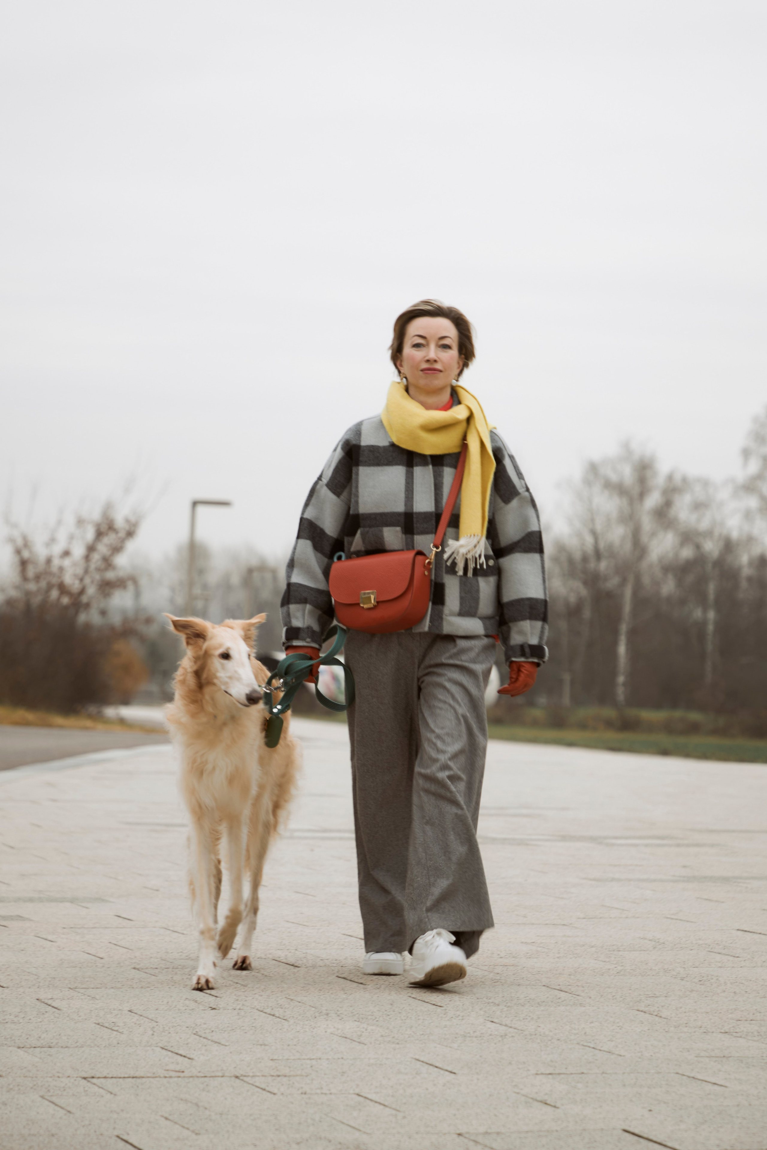 Фотосессия в сколковском парке с собакой. Анна Потявина. Фотограф Москва