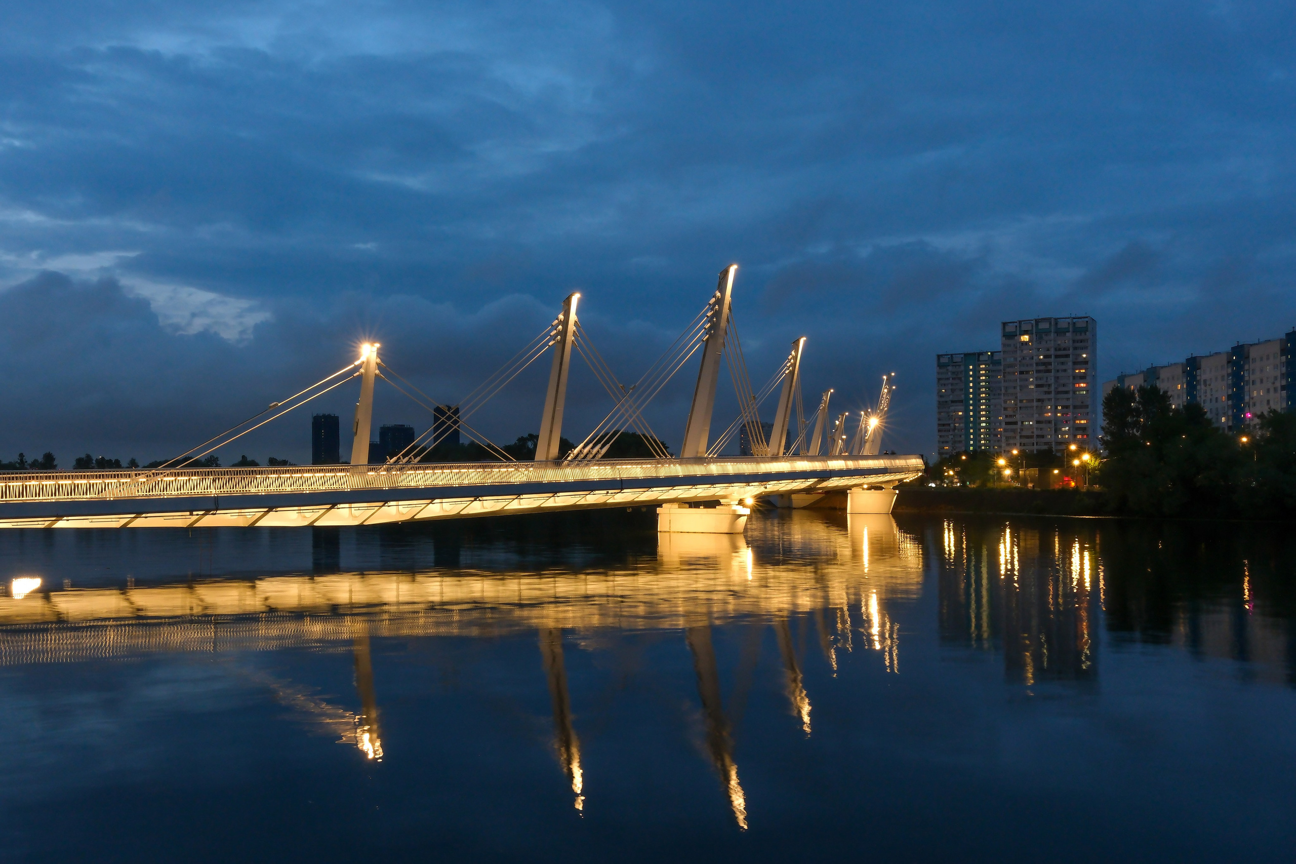 Мост через Нагатинский затон. Михаил Мулач | Архитектурный фотограф