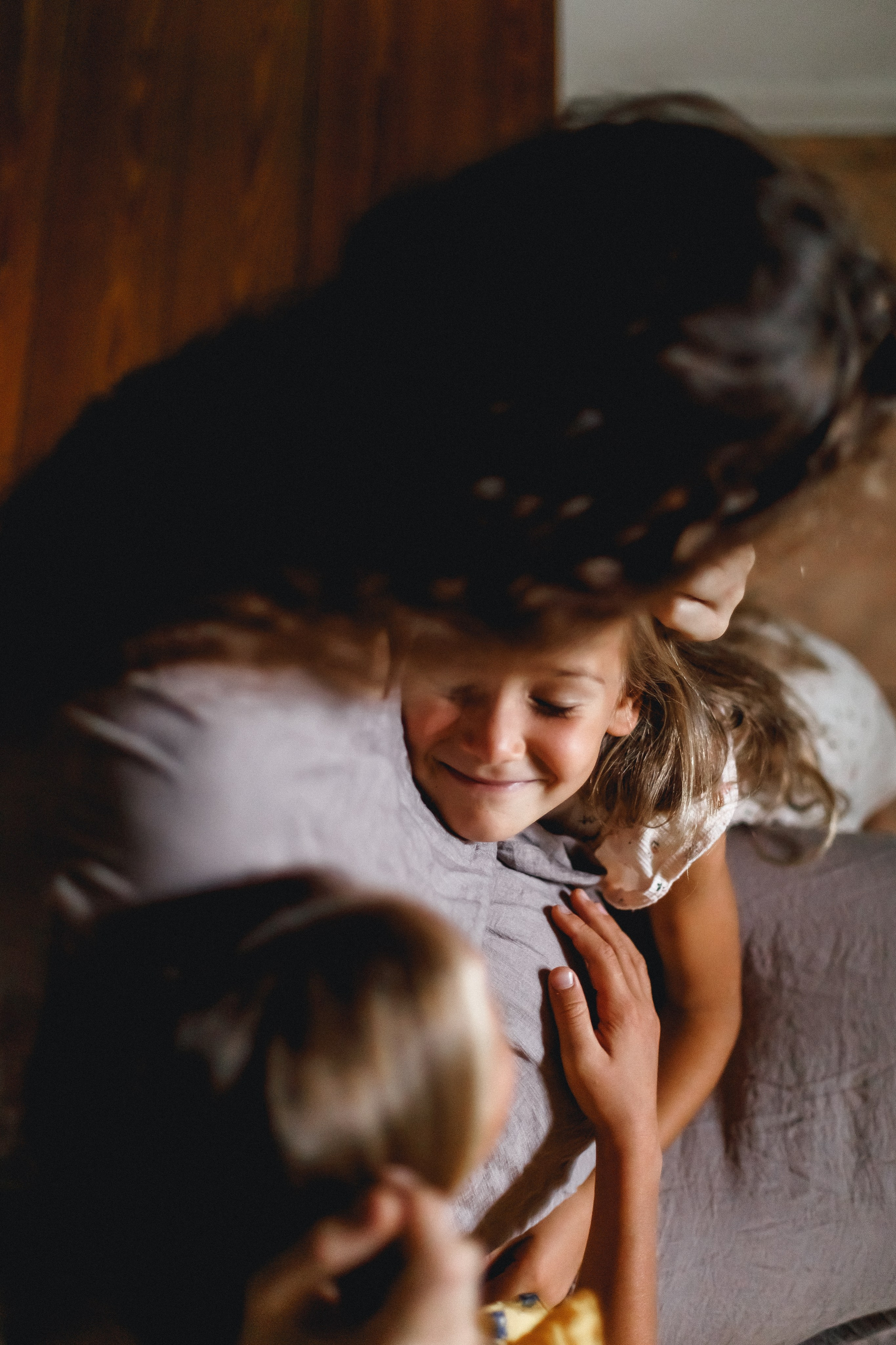 Настя и дочери. Домашняя съёмка. Фотограф в Москве Базанова Дарья