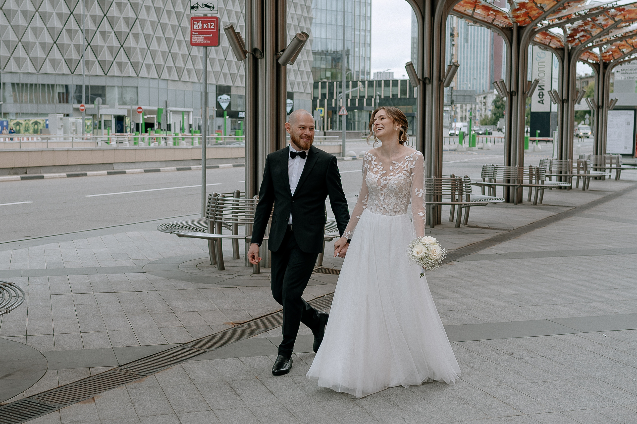 Свадебная фотосессия Москва сити. Свадебный фотограф Москва — Сергей и Татьяна