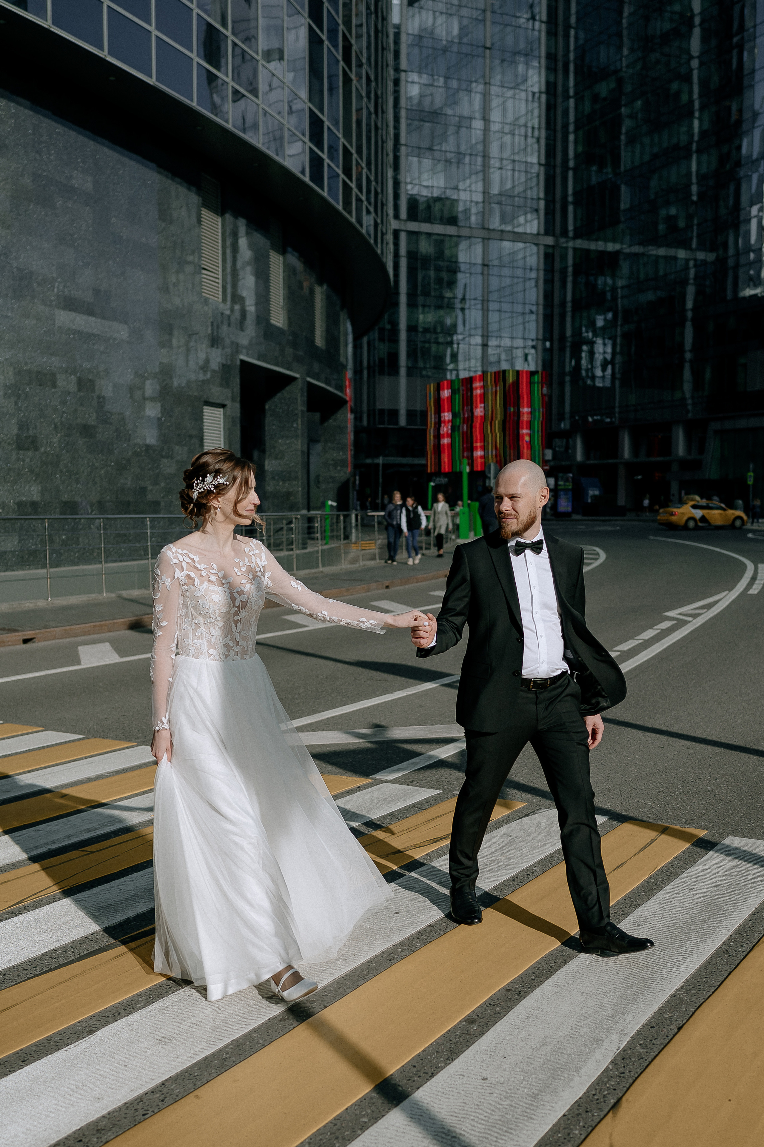 Свадебная фотосессия Москва сити. Свадебный фотограф Москва — Сергей и Татьяна