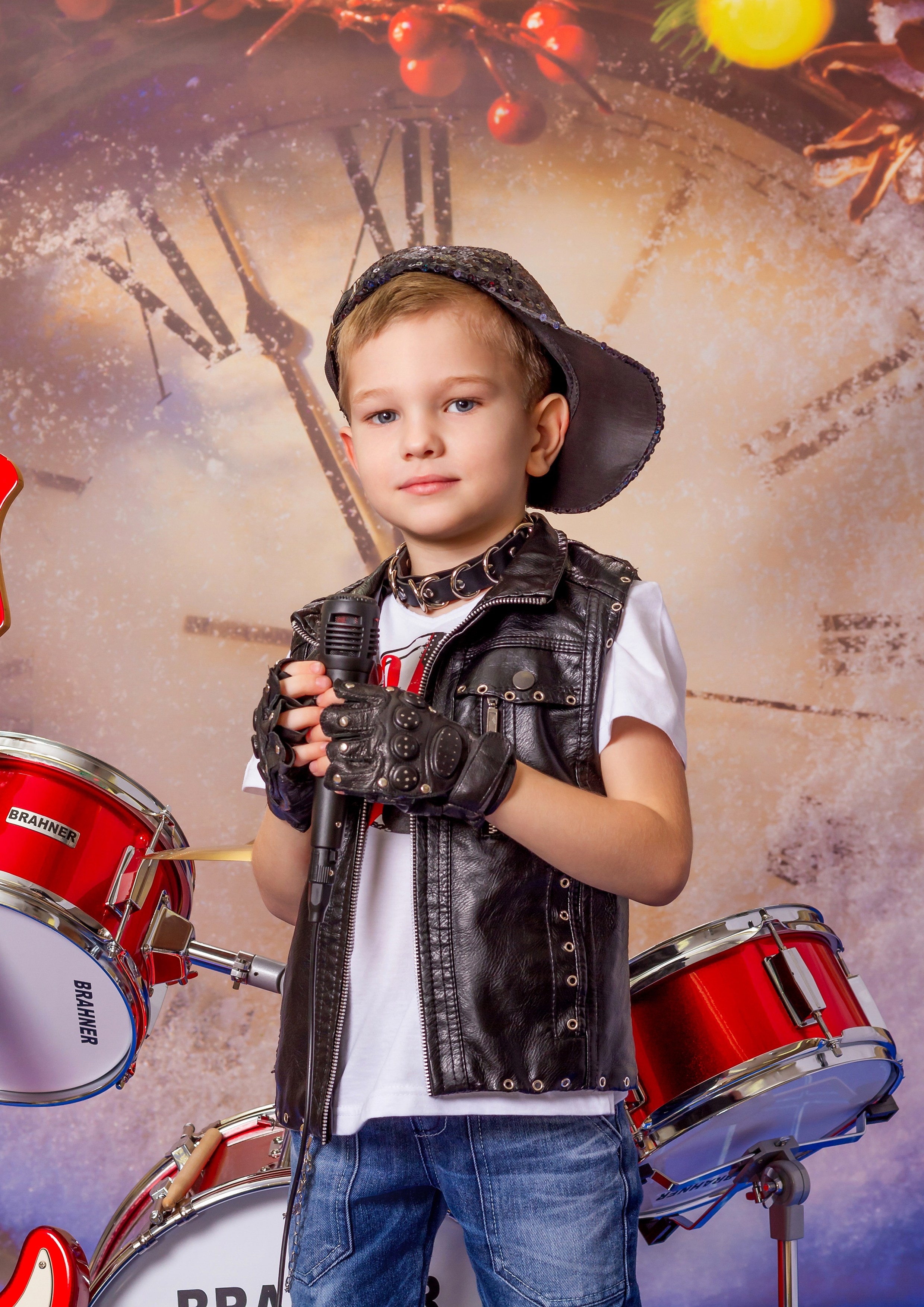 Фотосессия «Новогодняя Рок-Звезда» 2019 год. Фотограф в детский сад Елена Колчева Новокузнецк