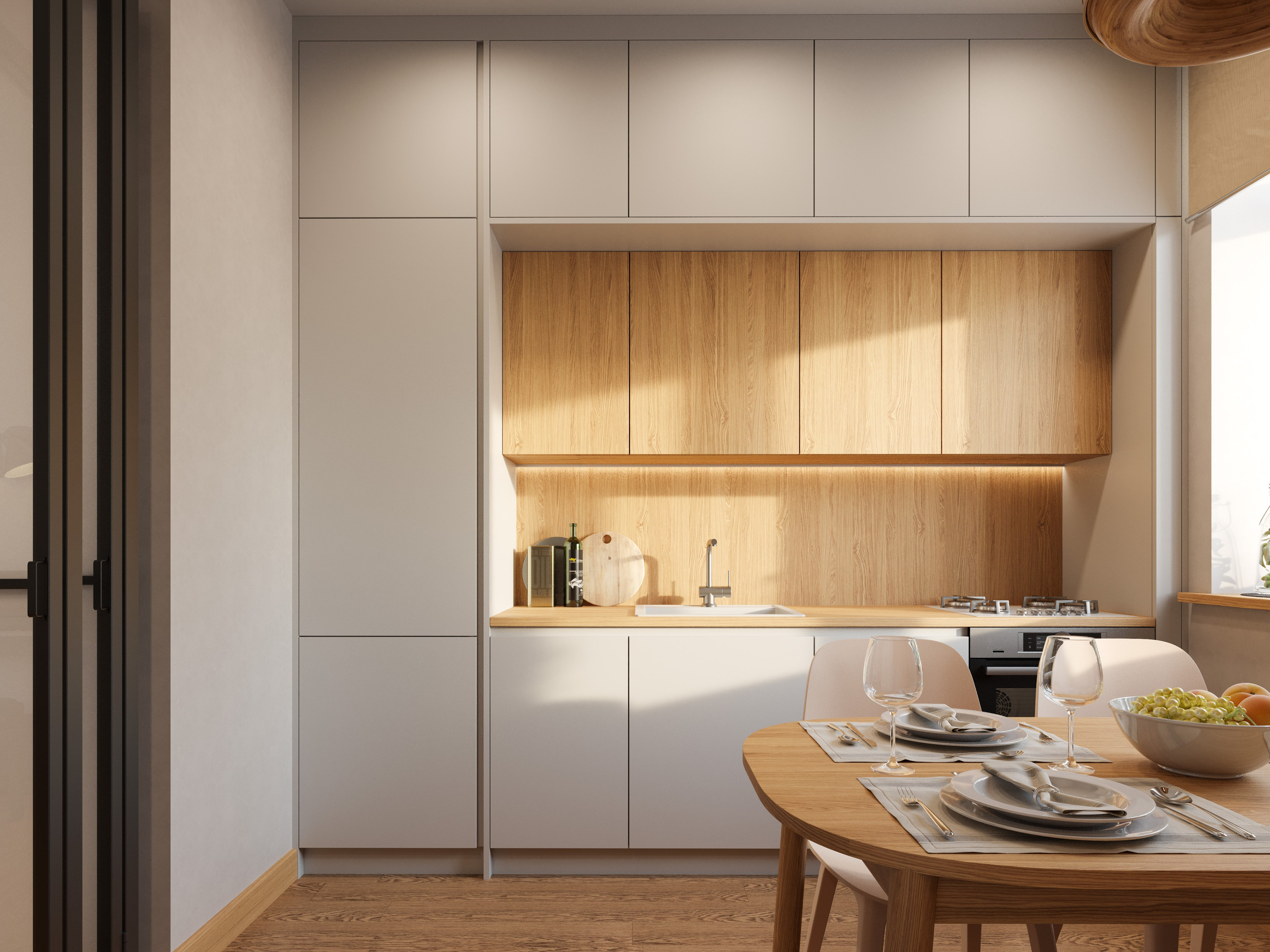 Современная Квартира с Деревянной Отделкой | 3D Визуализация Интерьера. Визуализатор интерьера в Москве | Брагин Кирилл