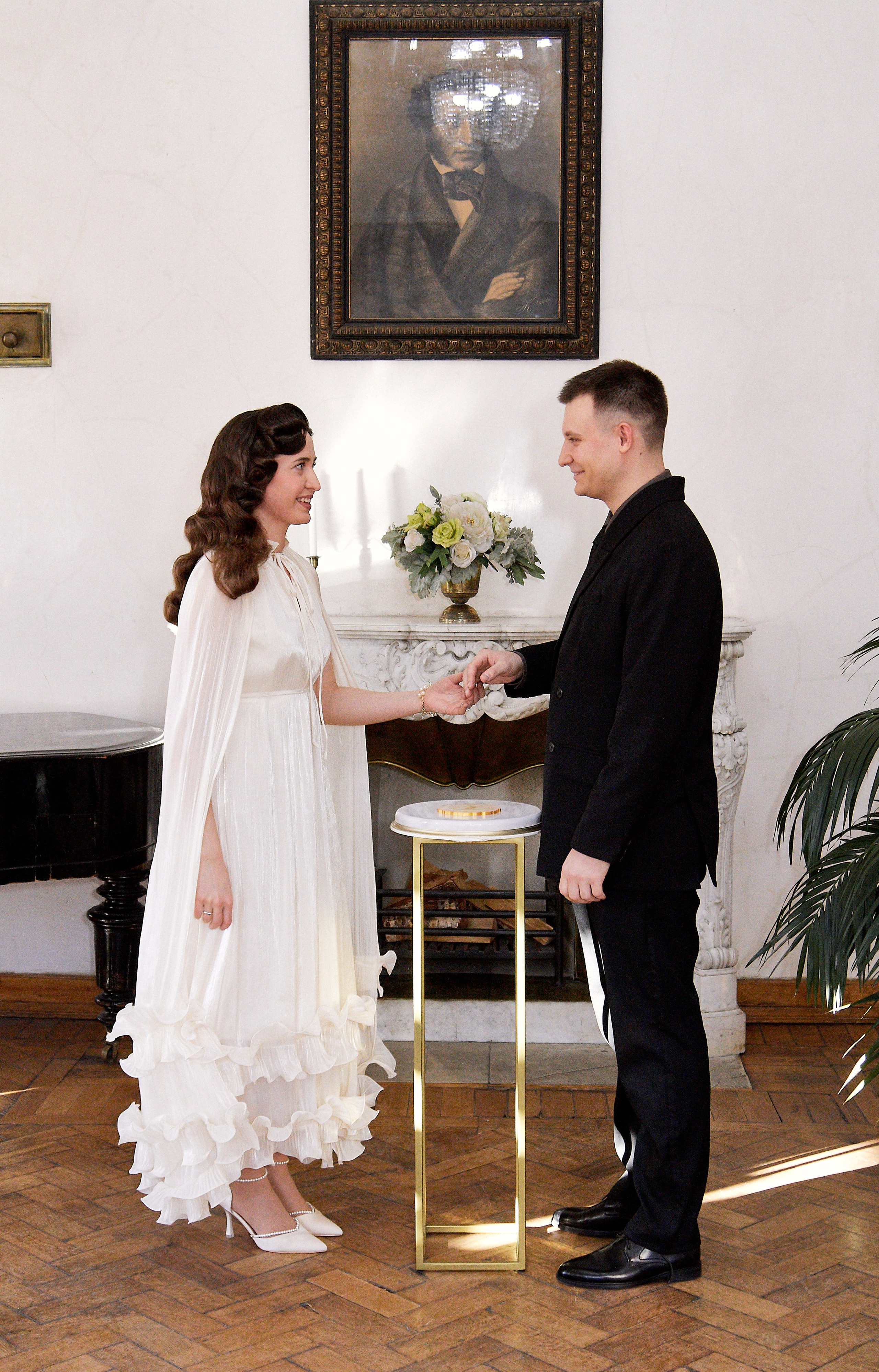 Торжественное бракосочетание в библиотеке им. Пушкина. Свадебный фотограф в Москве Приятелева Ангелина