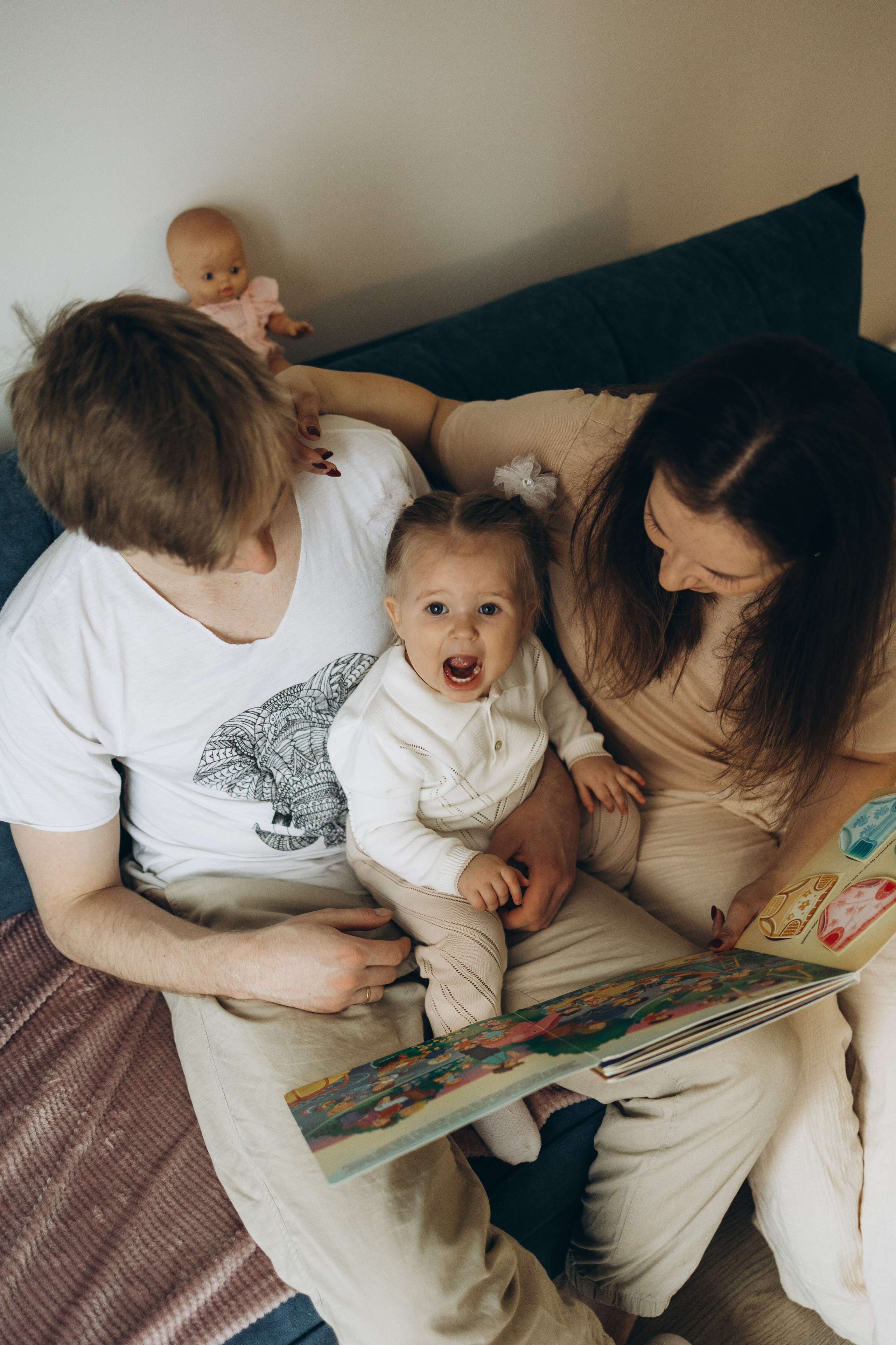 Настя, Андрей и Лиза. Семейный фотограф в Москве Виктория Ястребинская