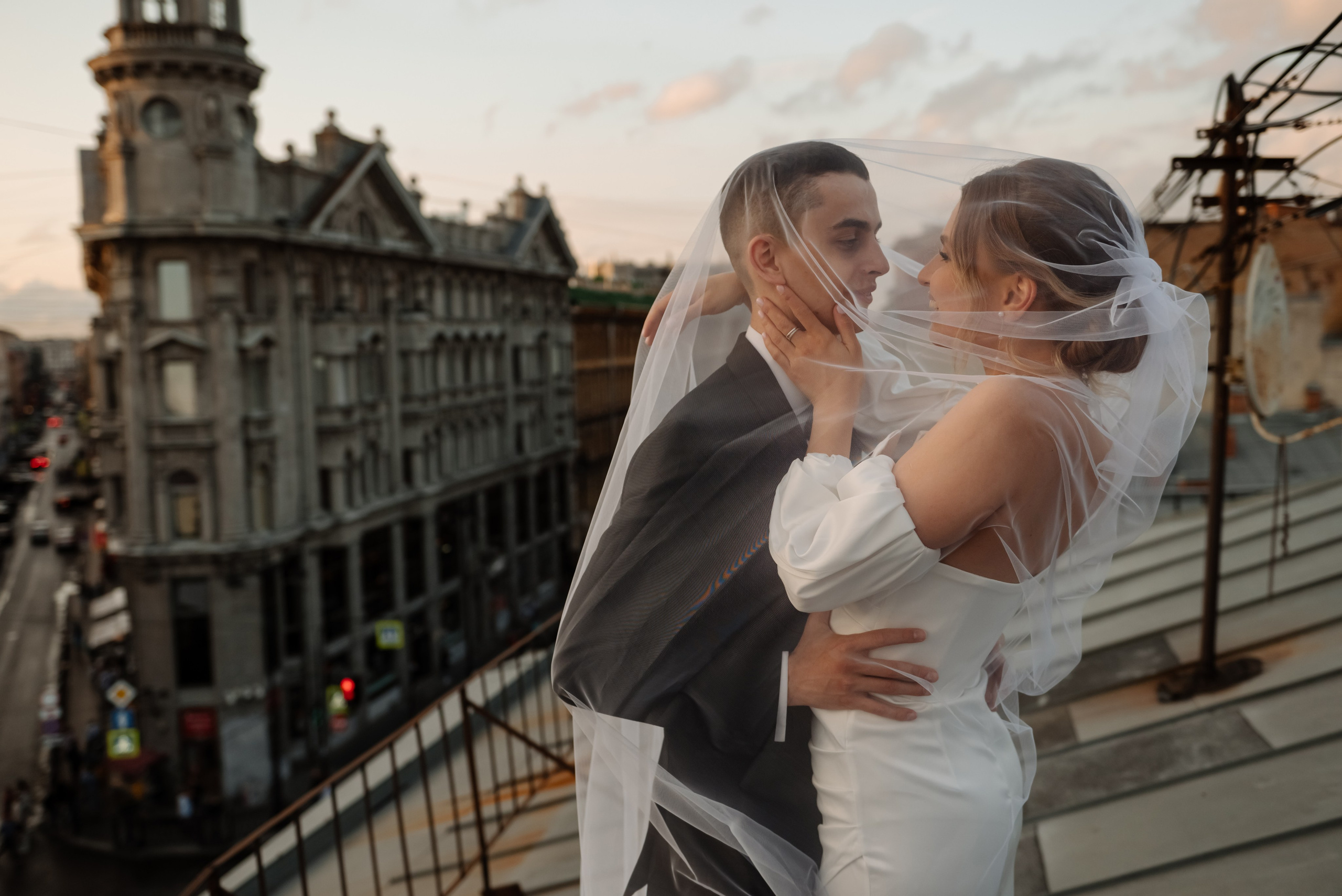Любовь на крыше. Свадебный и сеейный фотограф в Санкт-Петербурге Елена Худякова