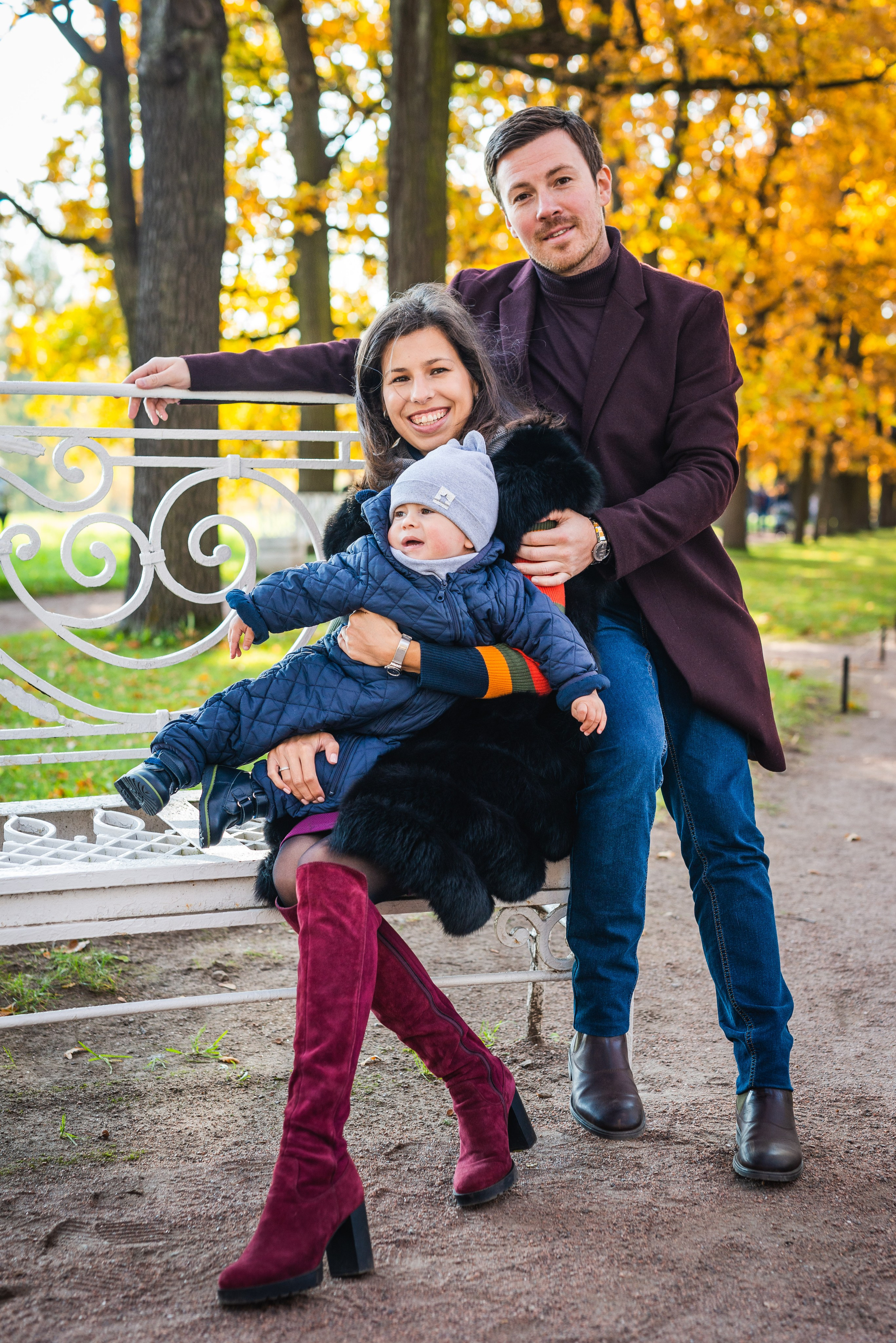 Егор, Валерия и Андрей осенняя прогулка. Портретный, семейный и свадебный фотограф в Санкт-Петербурге и в Пушкине Ширяев Денис