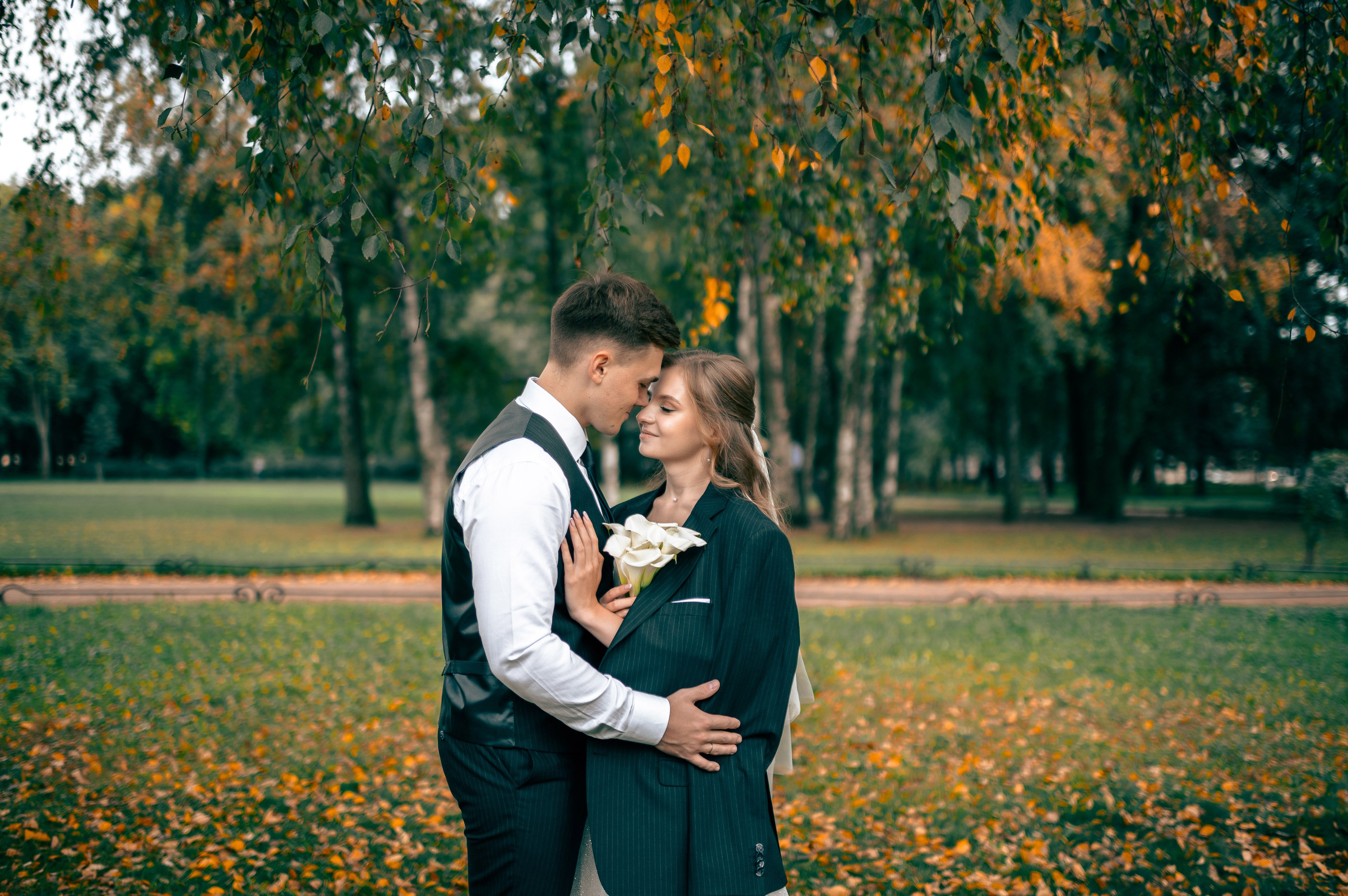 Анастасия и Михаил (Второй Дворец Бракосочетания на Фурштатской улице 52, фотосессия в Таврическом парке). Портретный, семейный и свадебный фотограф в Санкт-Петербурге и в Пушкине Ширяев Денис