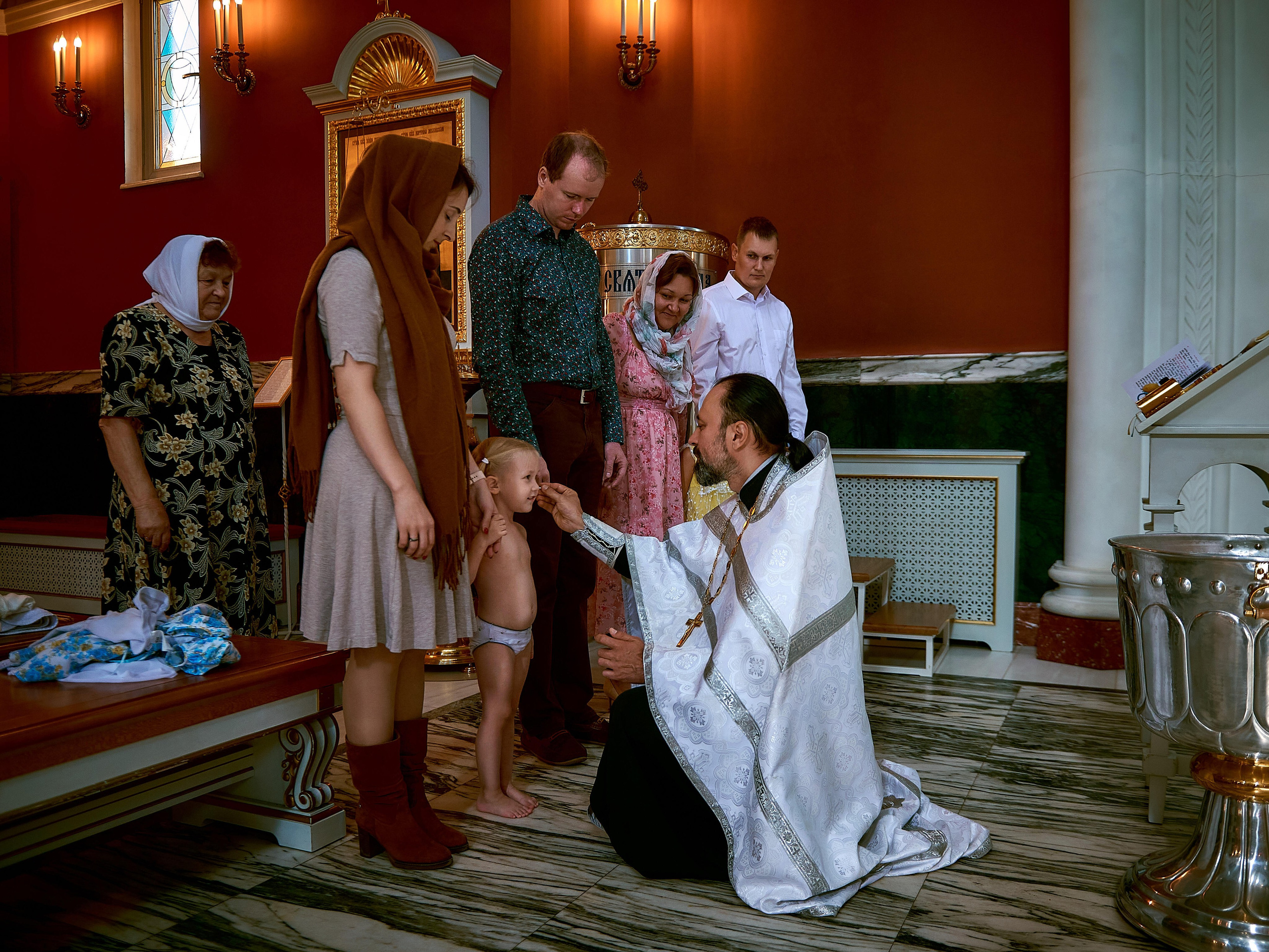 Крещение Кристины | Храм «Спас на Каменке». Свадебный фотограф в Санкт-Петербурге Славин Денис