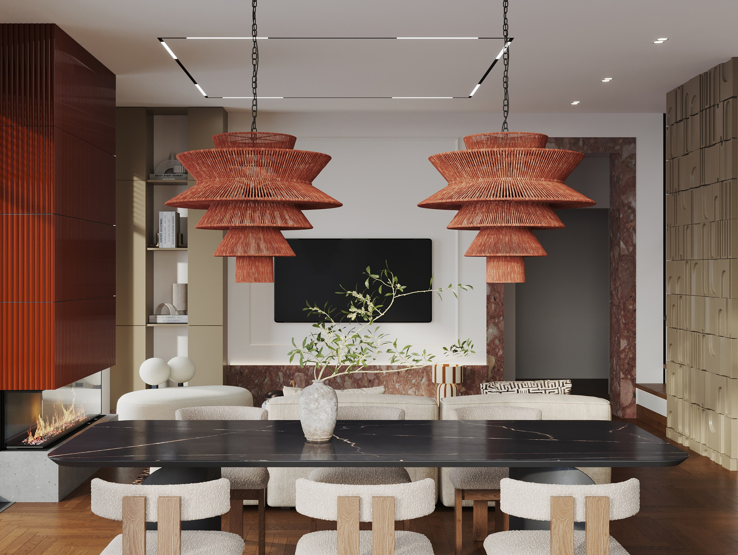 Визуализация кухни-гостиной. Интерьерный 3Д Визуализатор Маргарита Оберемко