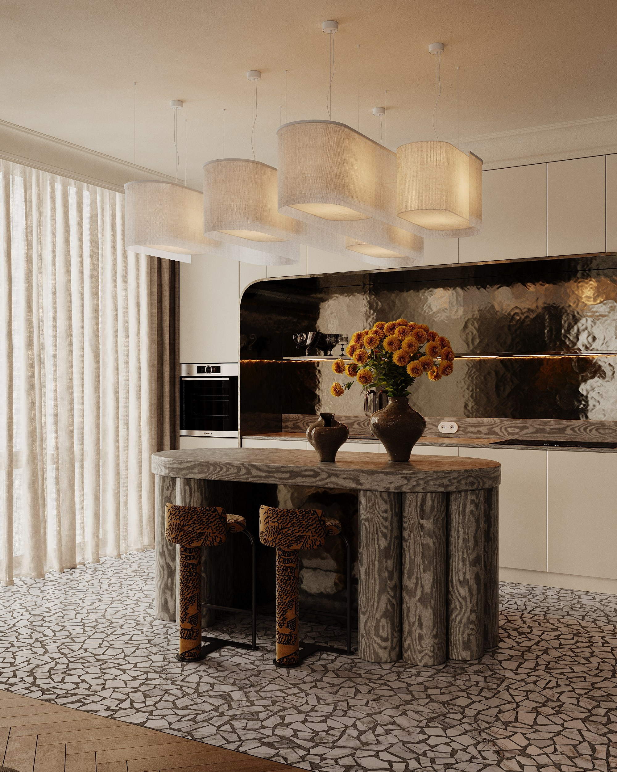 SOFT MINIMAL APARTMENT. Interior 3D visualizer Liya Iskevich