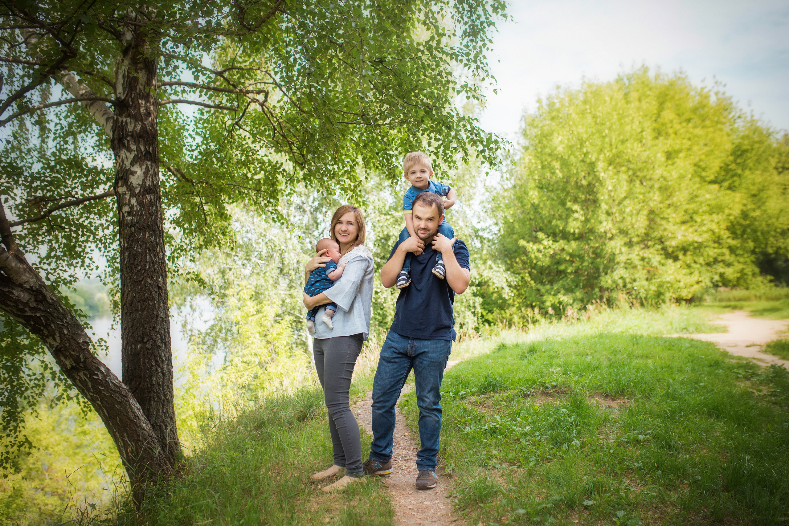 Евгения и семья. Фотограф на Крещение, семейный фотограф в Москве