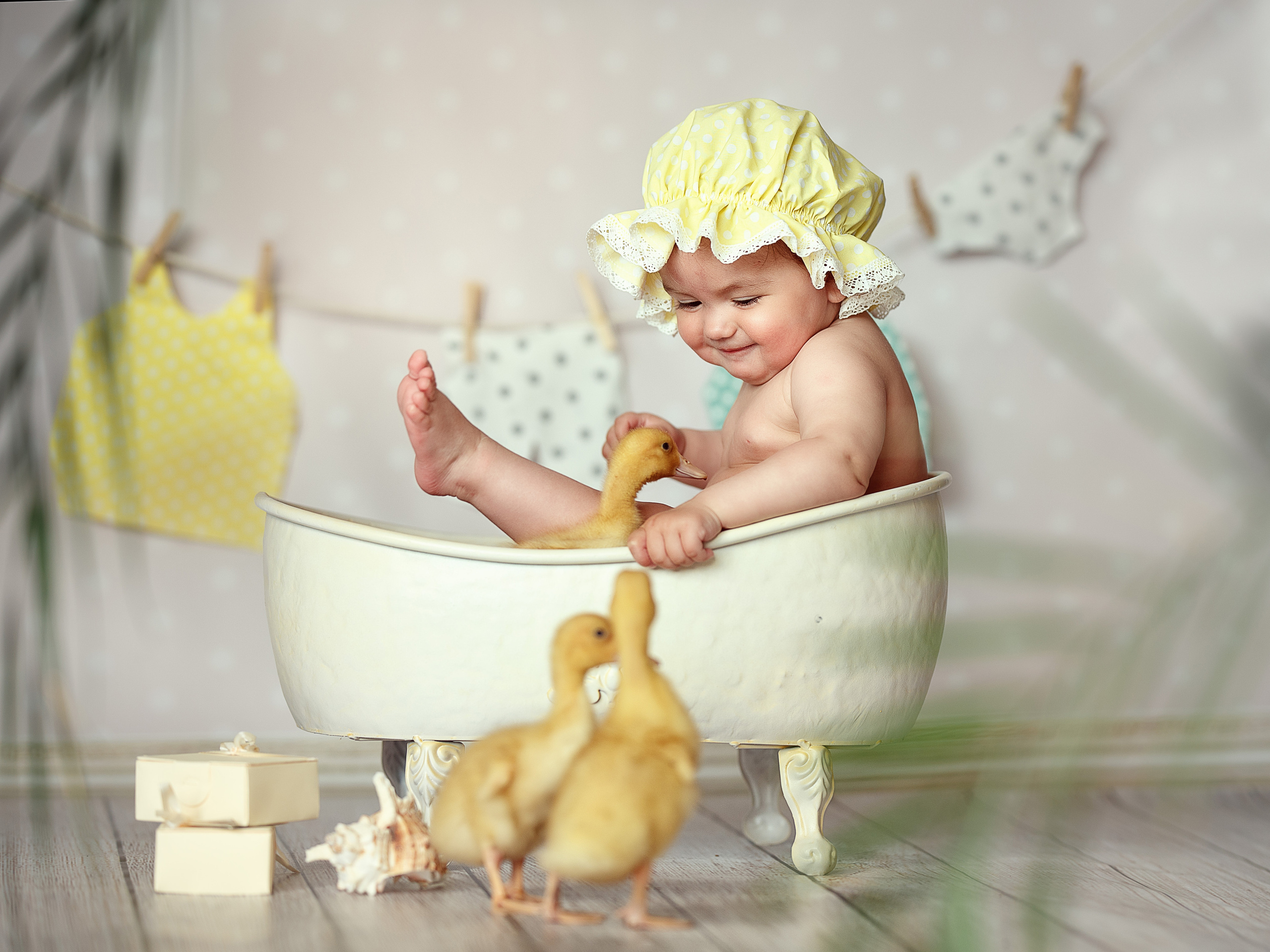 Фотопроект для малышей — утята. Детский и семейный фотограф Склярова Екатерина