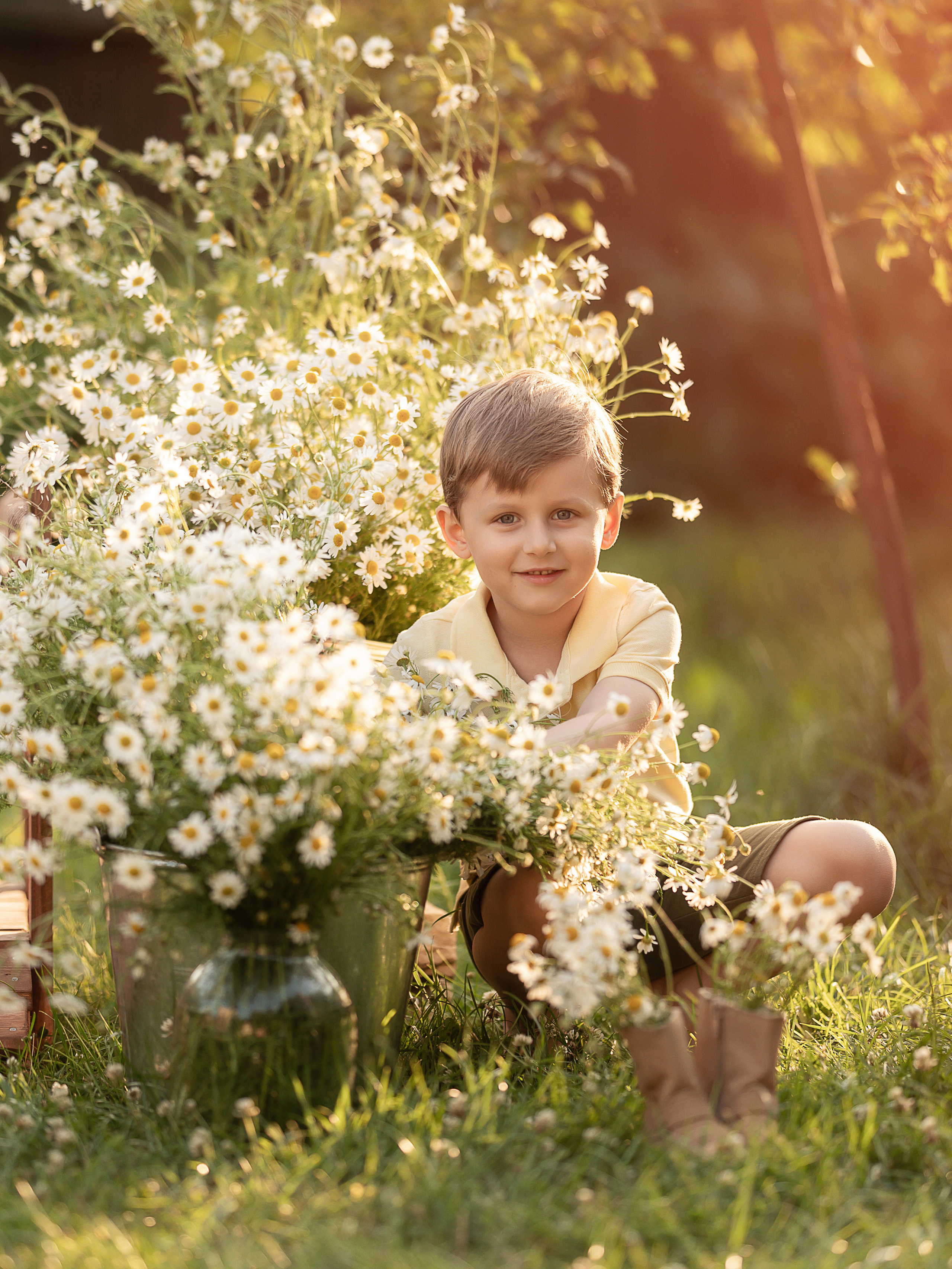 Детский фотопроект Ромашки. Детский и семейный фотограф Склярова Екатерина