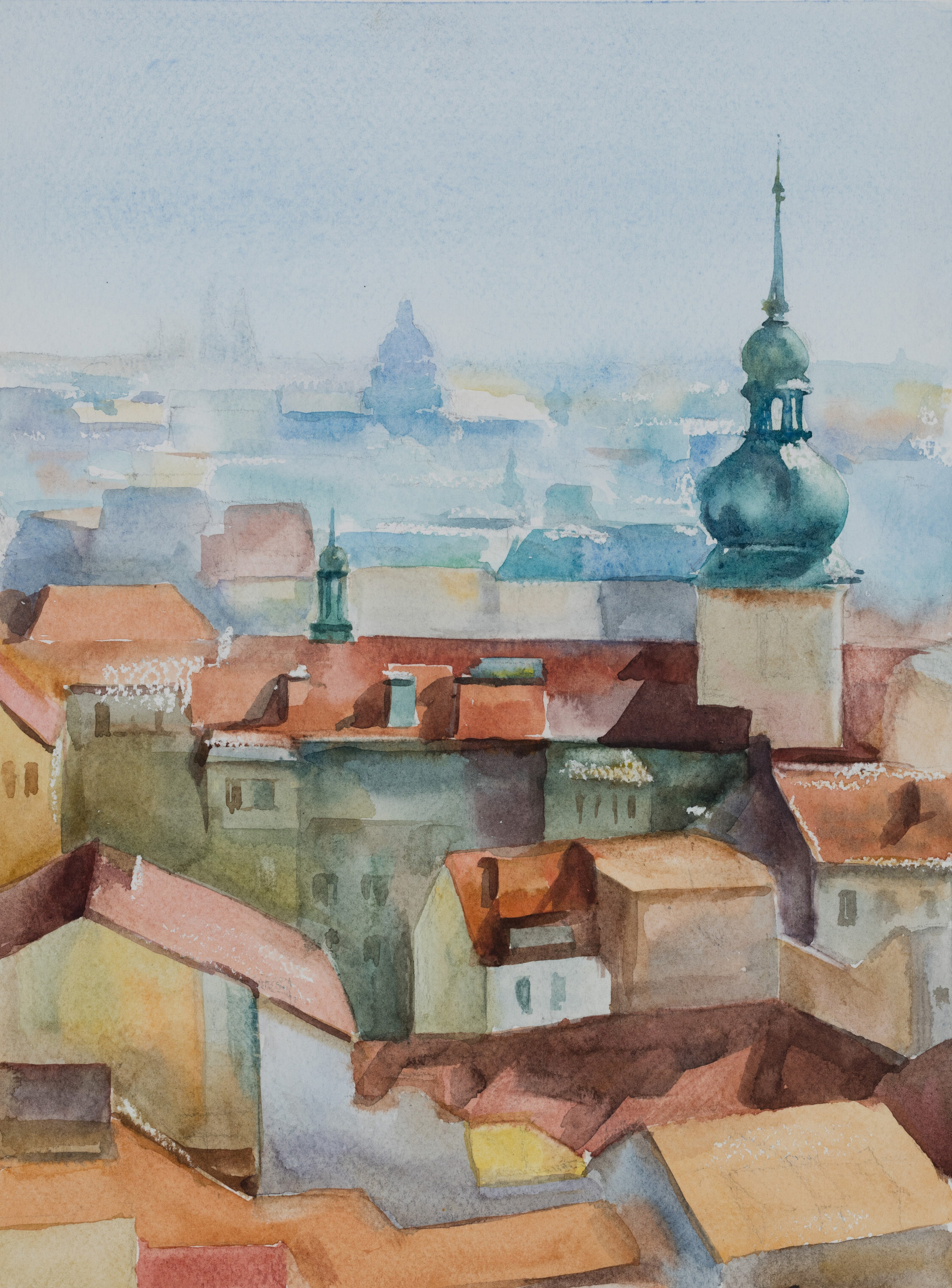 "Крыши Праги" 23 х 30см 2016г.