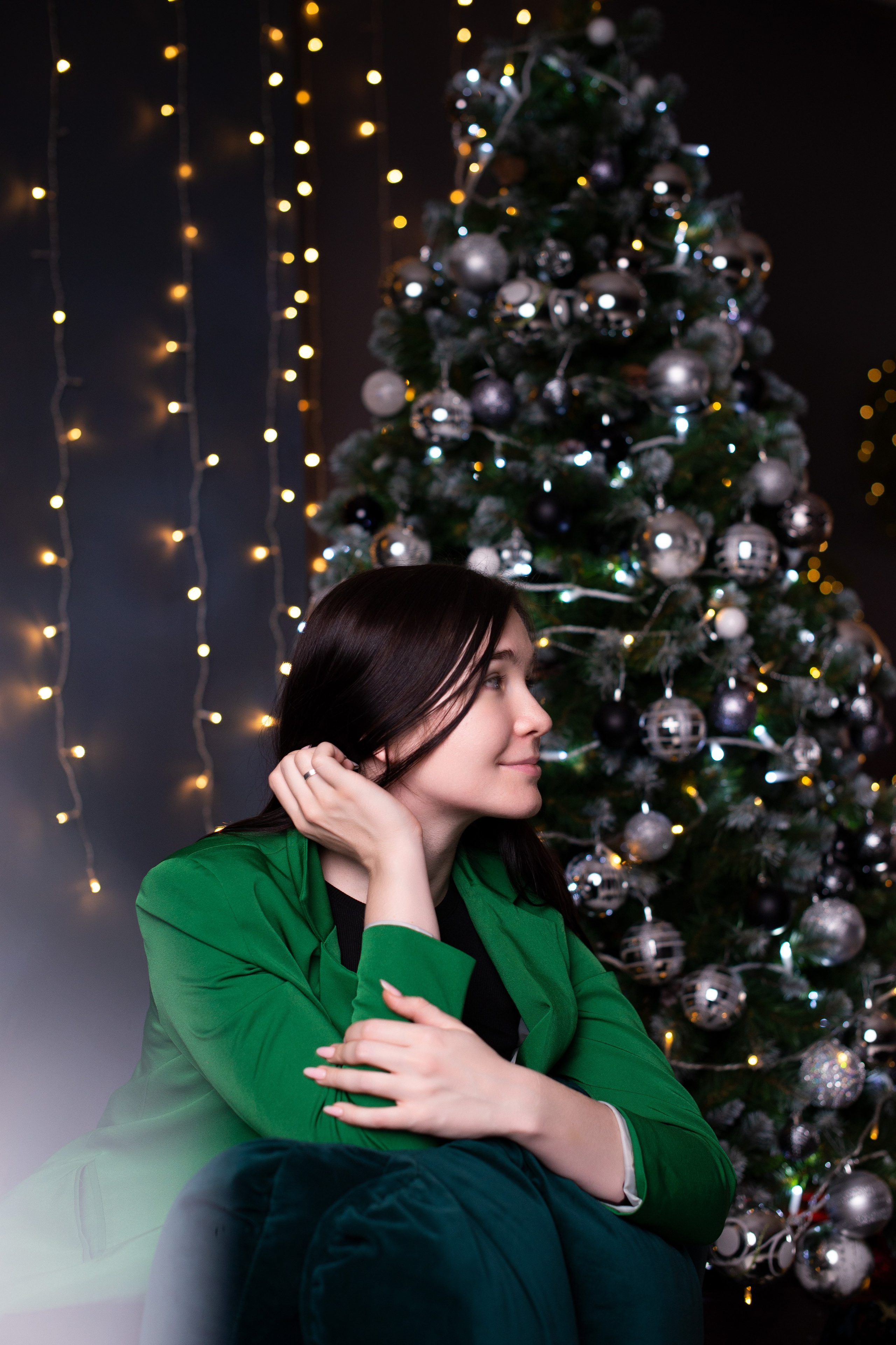 Юлечка в новогодней локации. Творческий фотограф Вологда