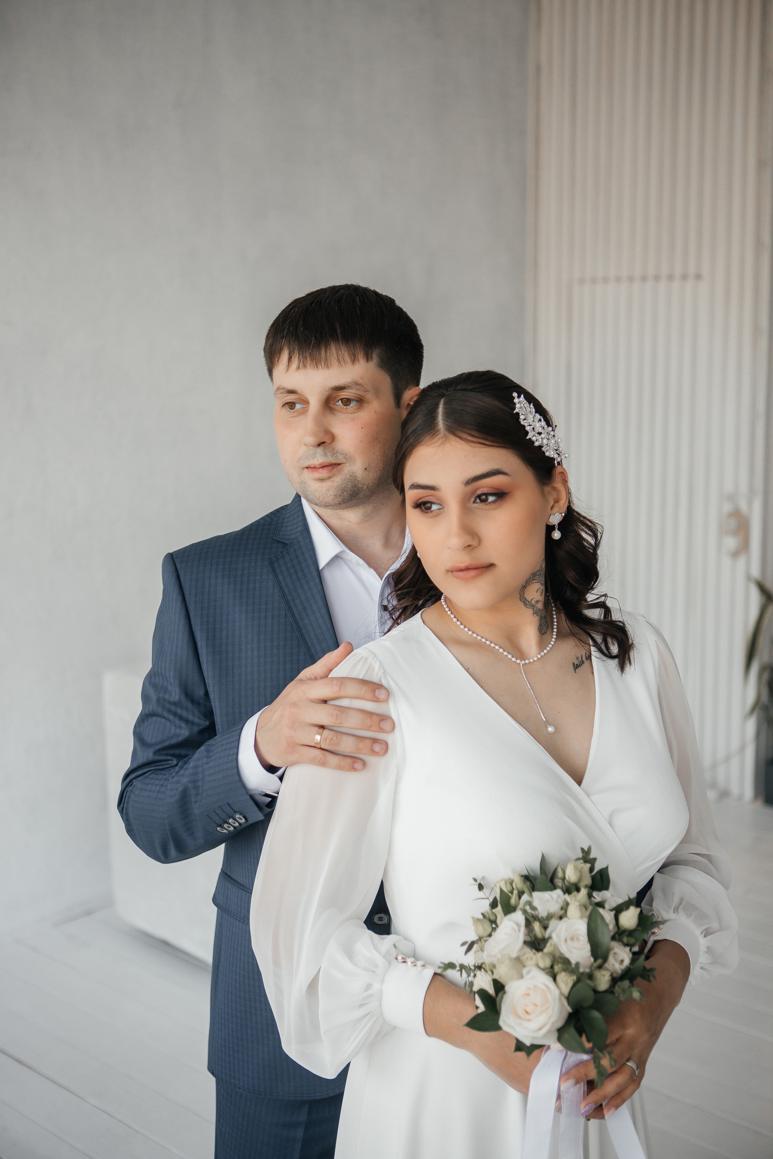 Свадебная фотосессия в студии. Дарья Белякова. Свадебный, детский и семейный фотограф в городе Бийск