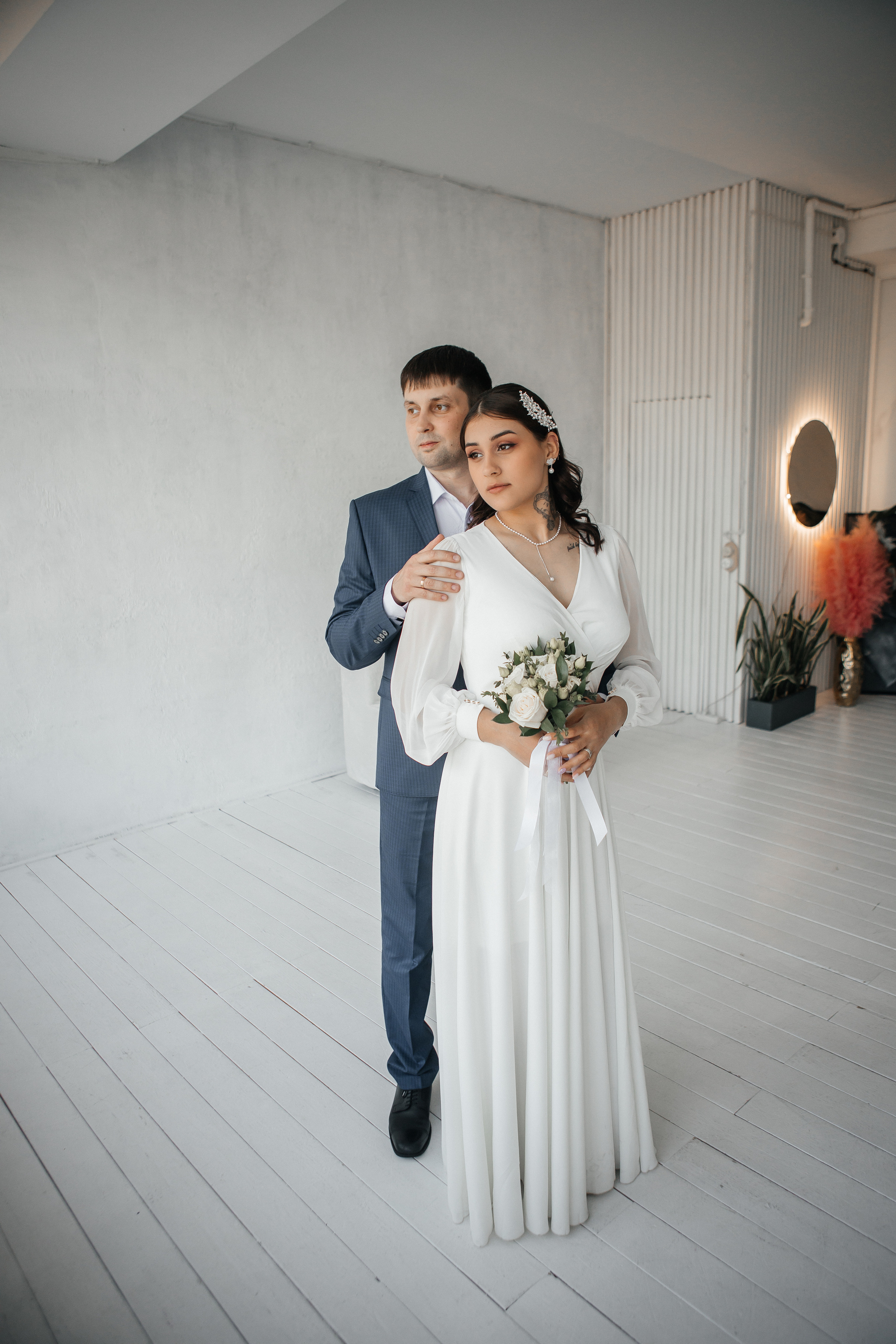 Свадебная фотосессия в студии. Дарья Белякова. Свадебный, детский и семейный фотограф в городе Бийск