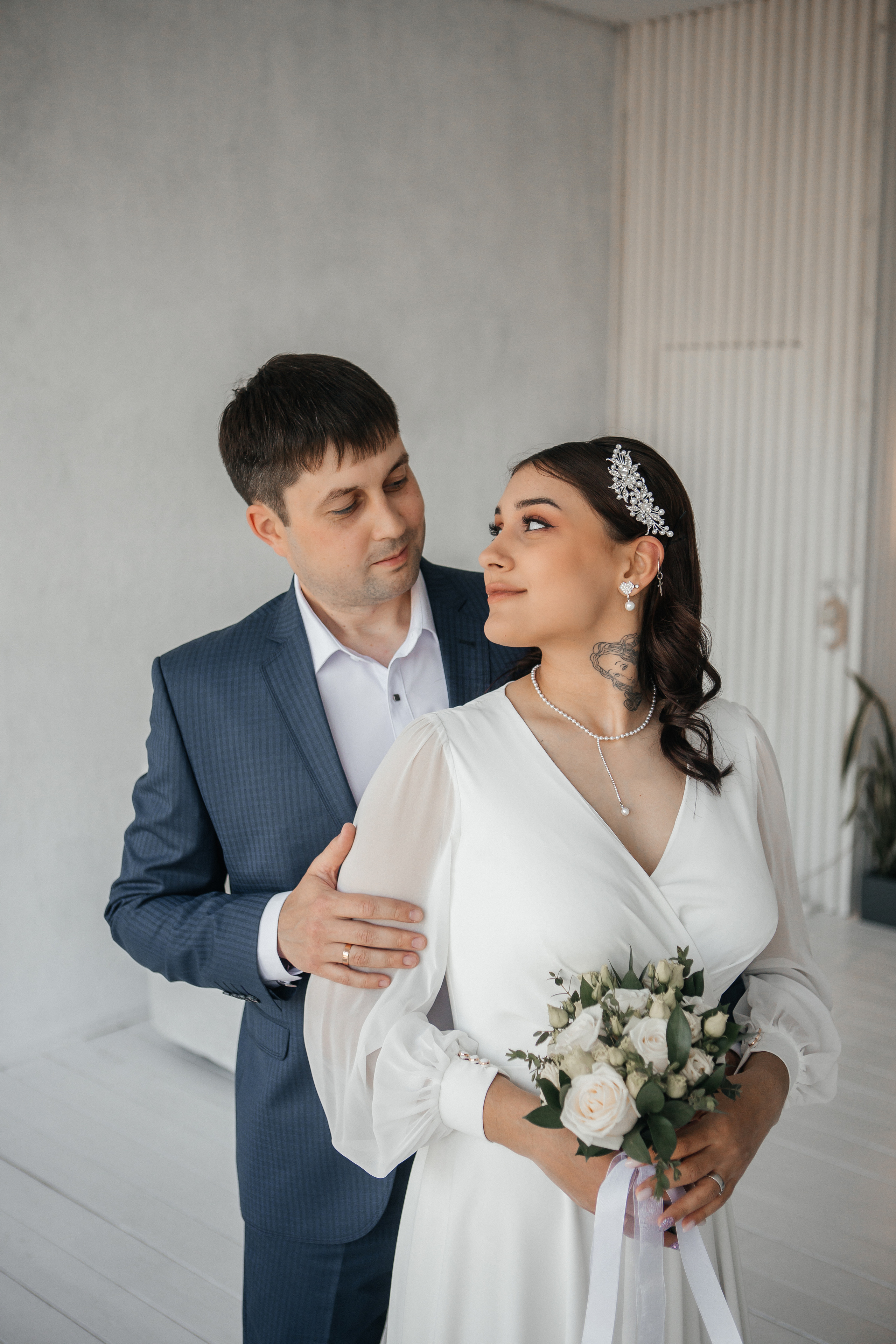 Свадебная фотосессия в студии. Дарья Белякова. Свадебный, детский и семейный фотограф в городе Бийск