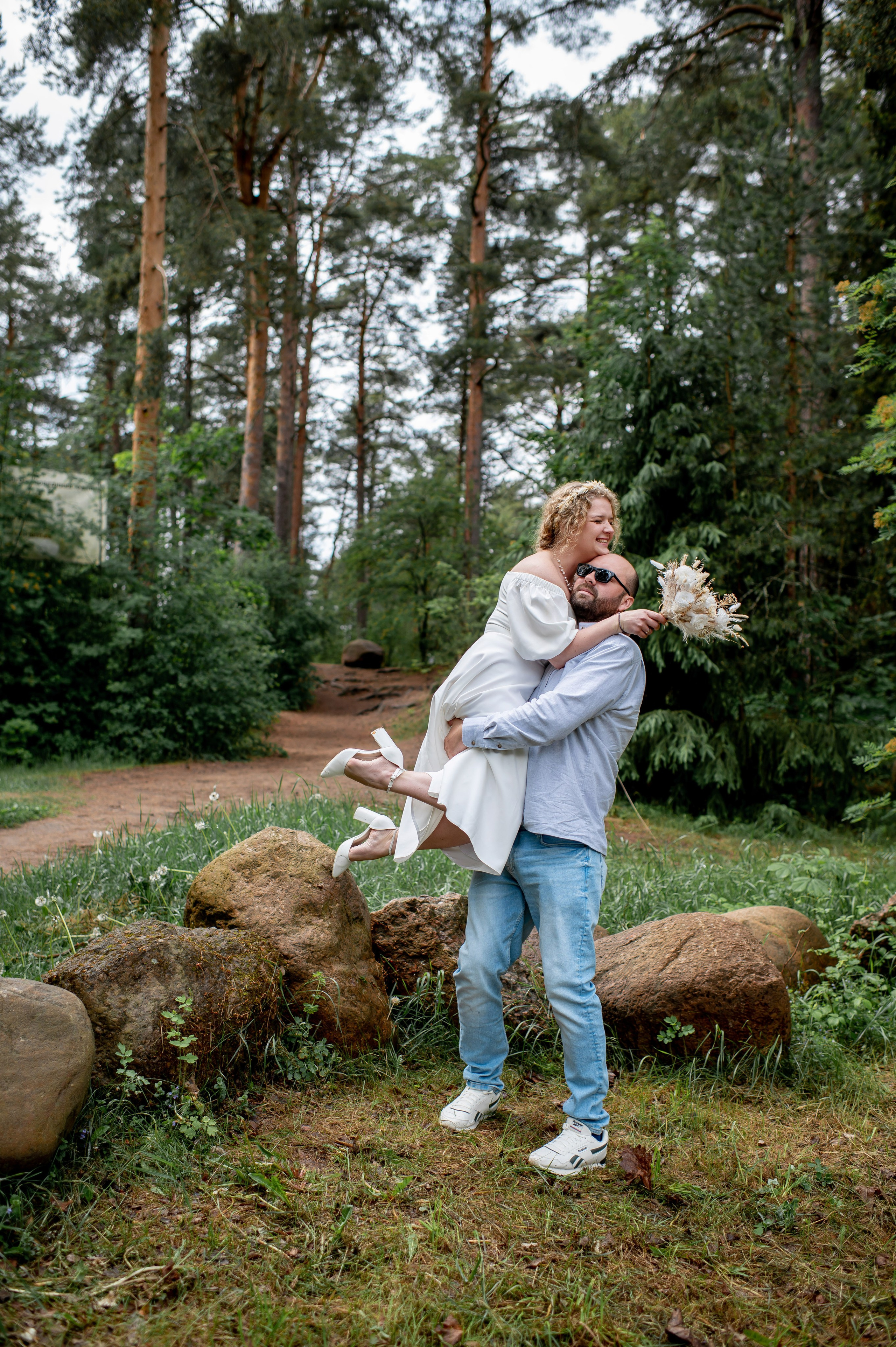 Станислав и Анастасия (нестандартная свадебная фотосессия в лесу и на Финском заливе). Портретный, семейный и свадебный фотограф в Санкт-Петербурге и в Пушкине Ширяев Денис