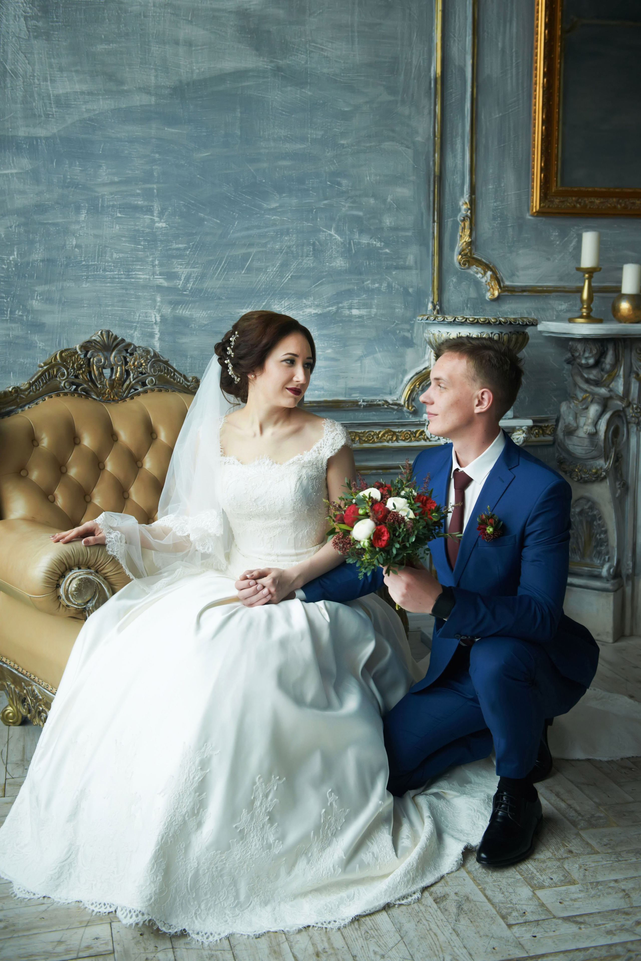 Индира и Дмитрий (свадебная фотосессия в Ботаническом саду и в фотостудии). Портретный, семейный и свадебный фотограф в Санкт-Петербурге и в Пушкине Ширяев Денис