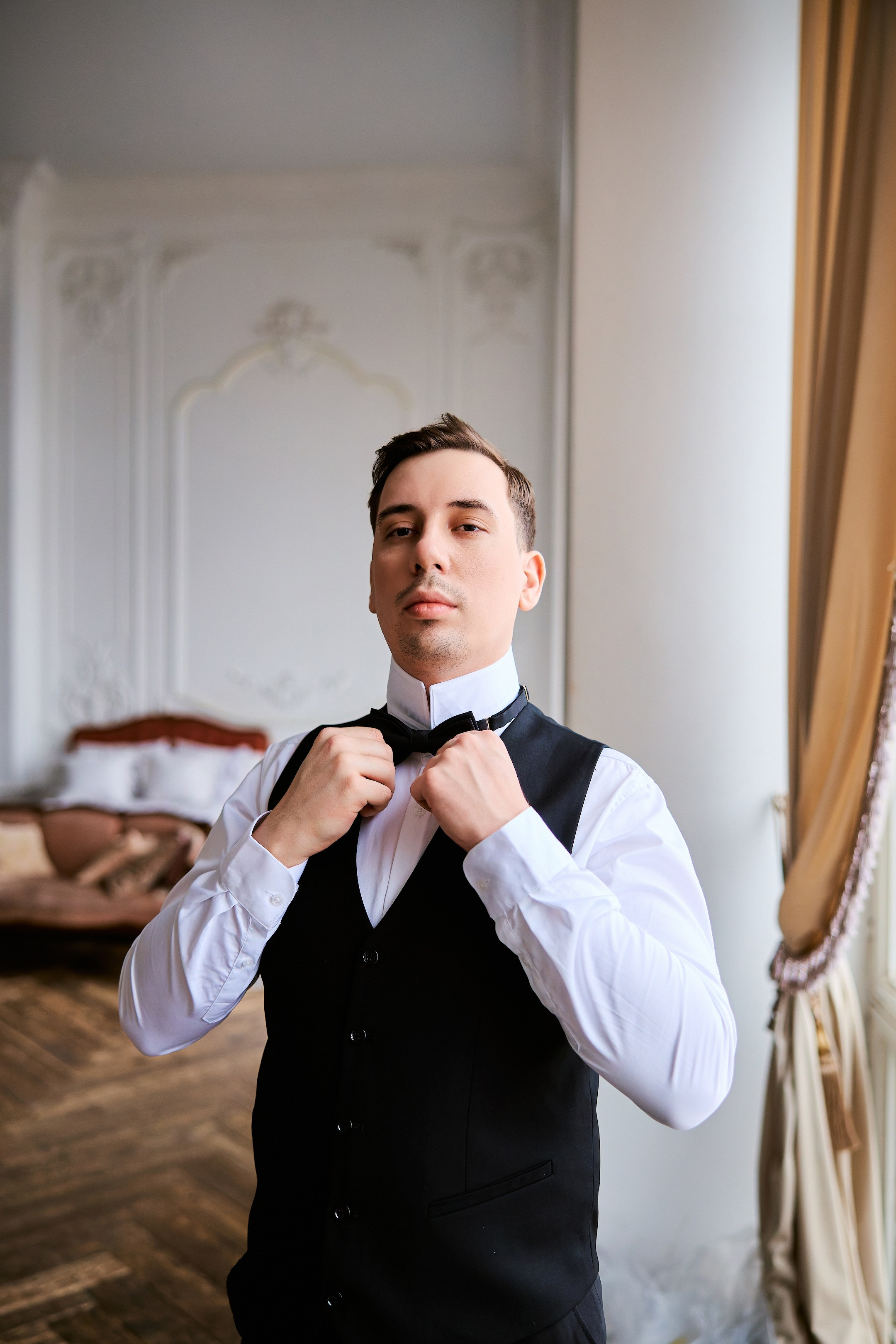 Свадебная фотосессия в студии. Свадебный фотограф Сергей Колбинский