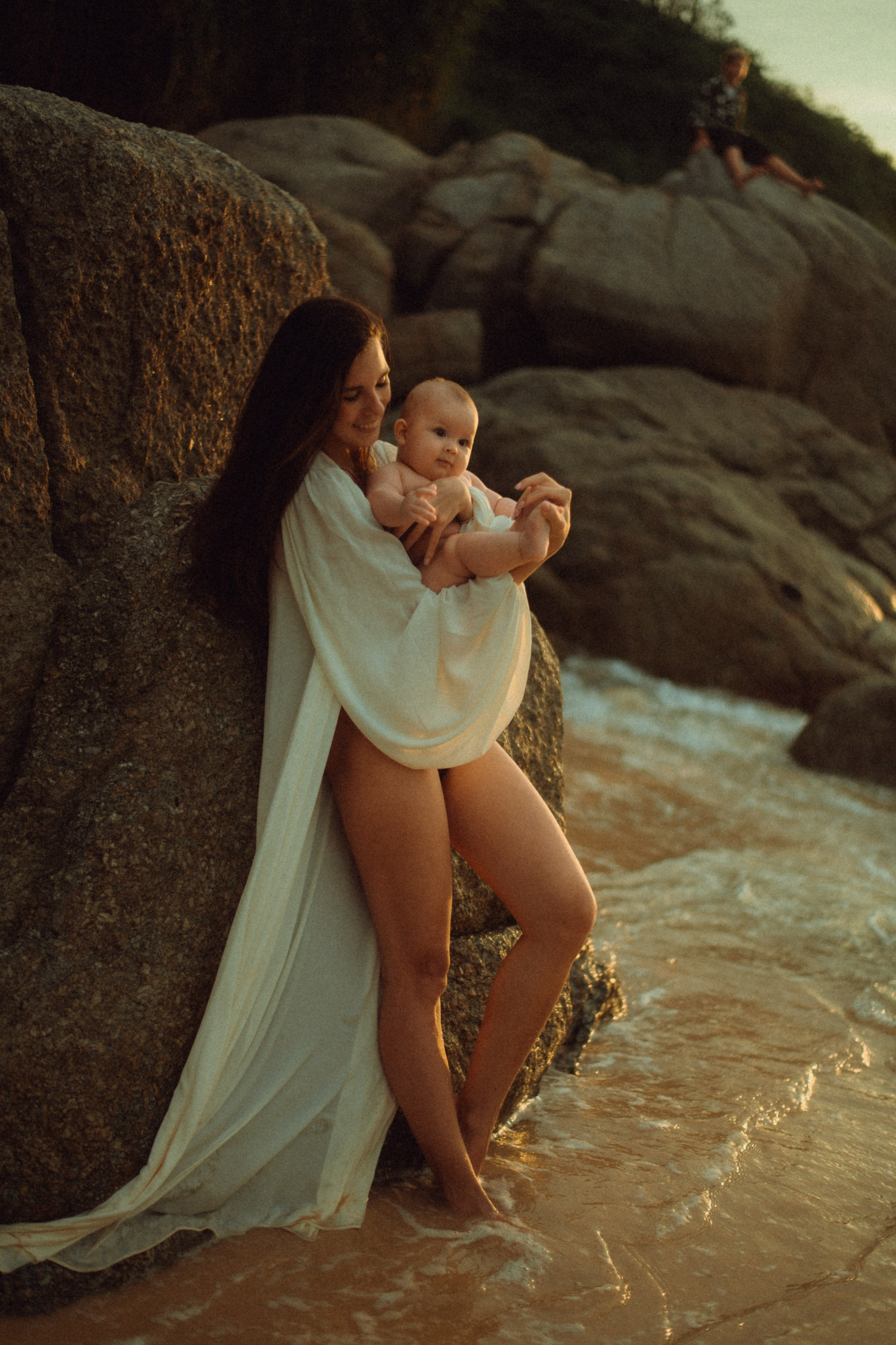 Мама и малыш море. Фотограф и Видеограф Анапа, Новороссийск, Краснодар. Алина и Женя