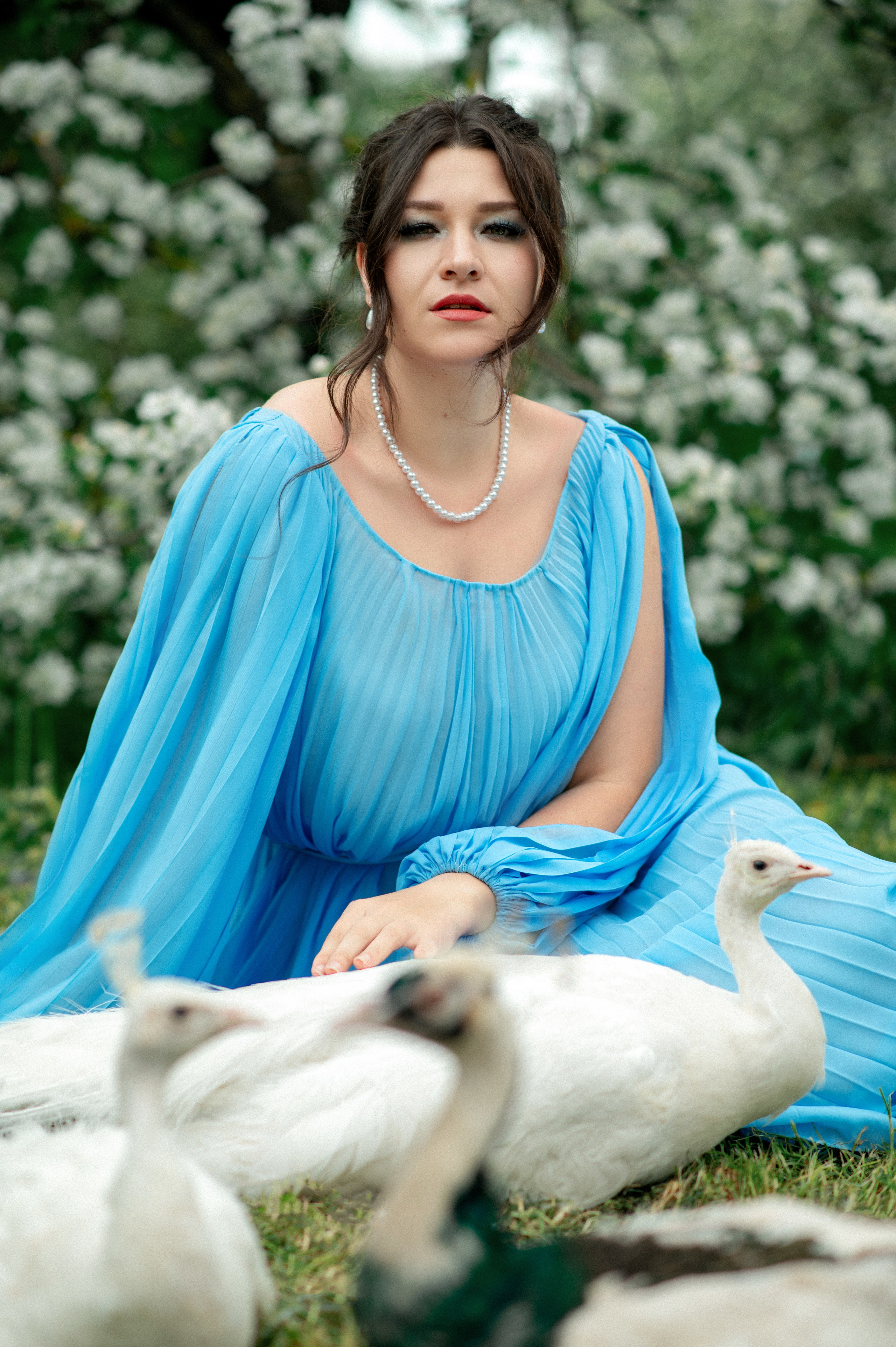 Алена. Съемка с павлинами. Фотограф в Санкт-Петербурге Ковалева Елизавета