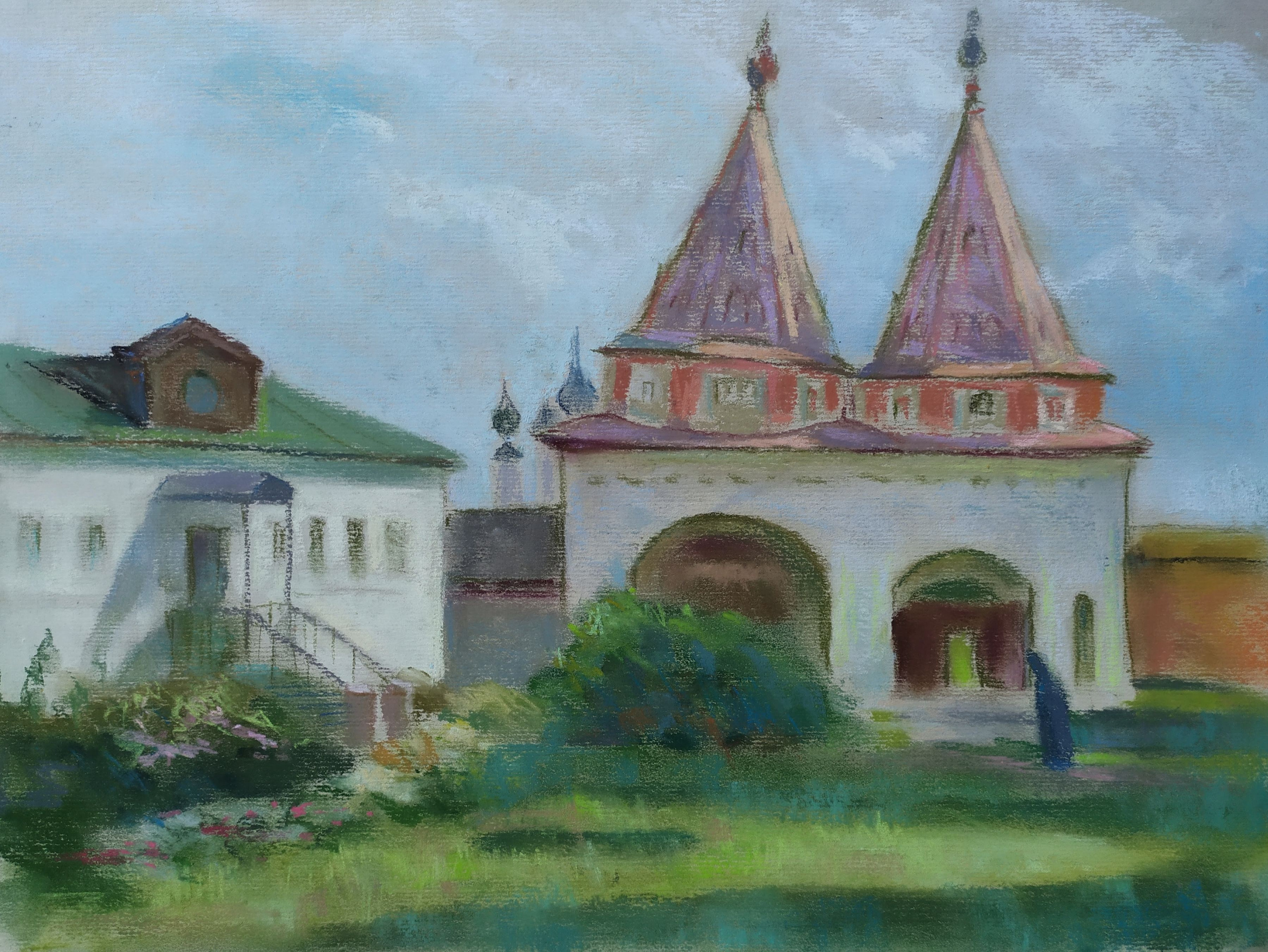 "Суздаль. Ризоположенский монастырь" 2017г. 25 х 35 см.