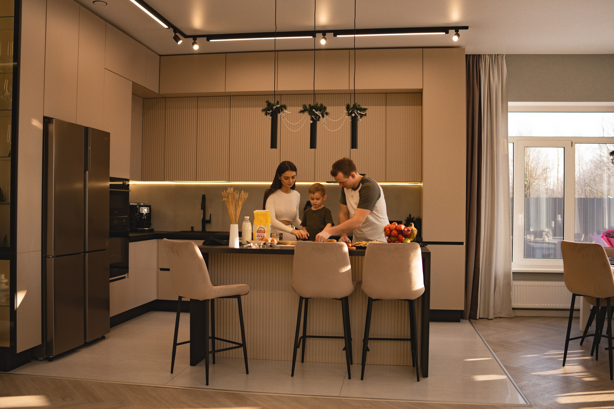 Домашняя съемка семьи Ксении и Алексея. Семейный и портретный фотограф в Санкт-Петербурге Татьяна Гримоть