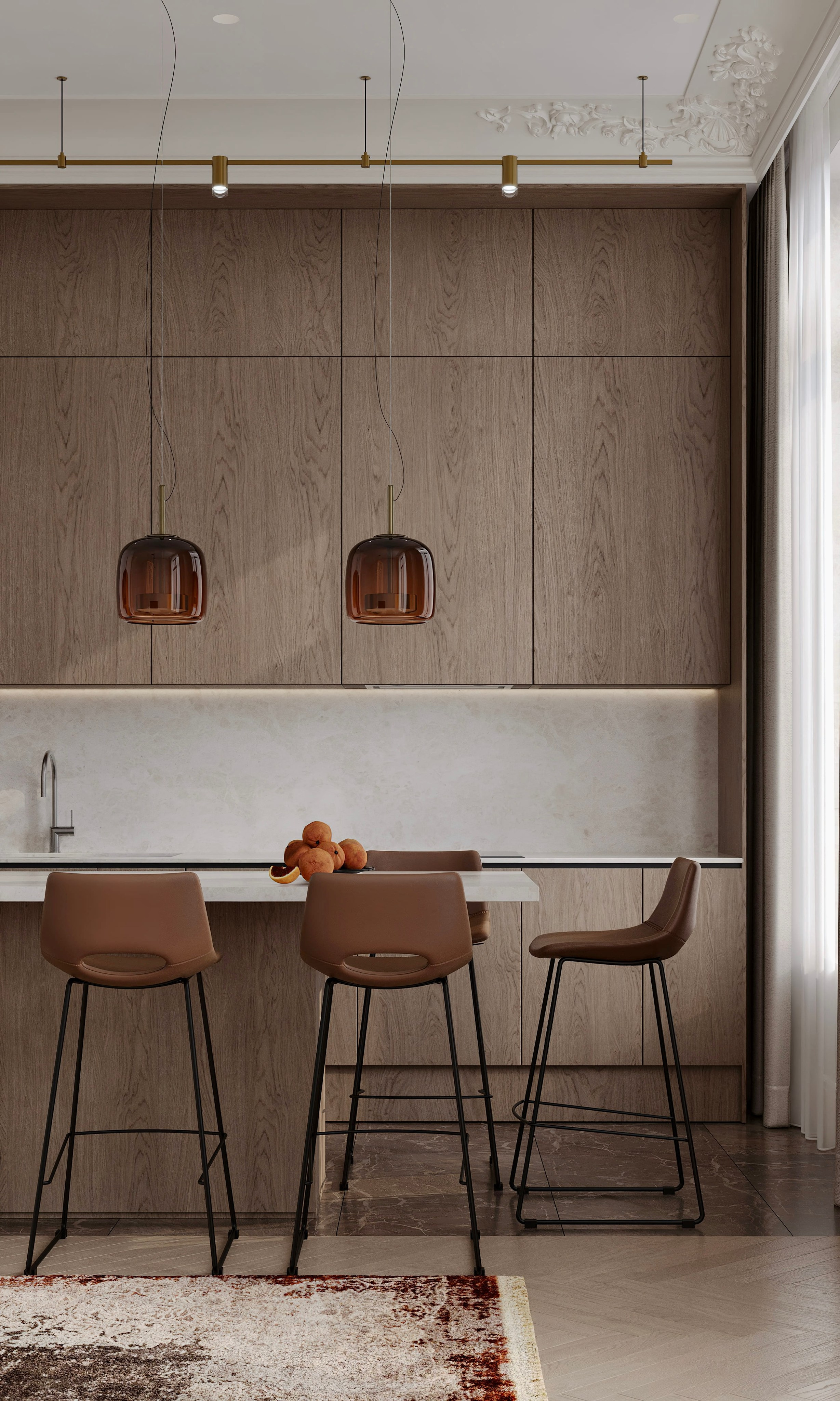 Нагатино Айленд 85 м². 3D Визуализация интерьера