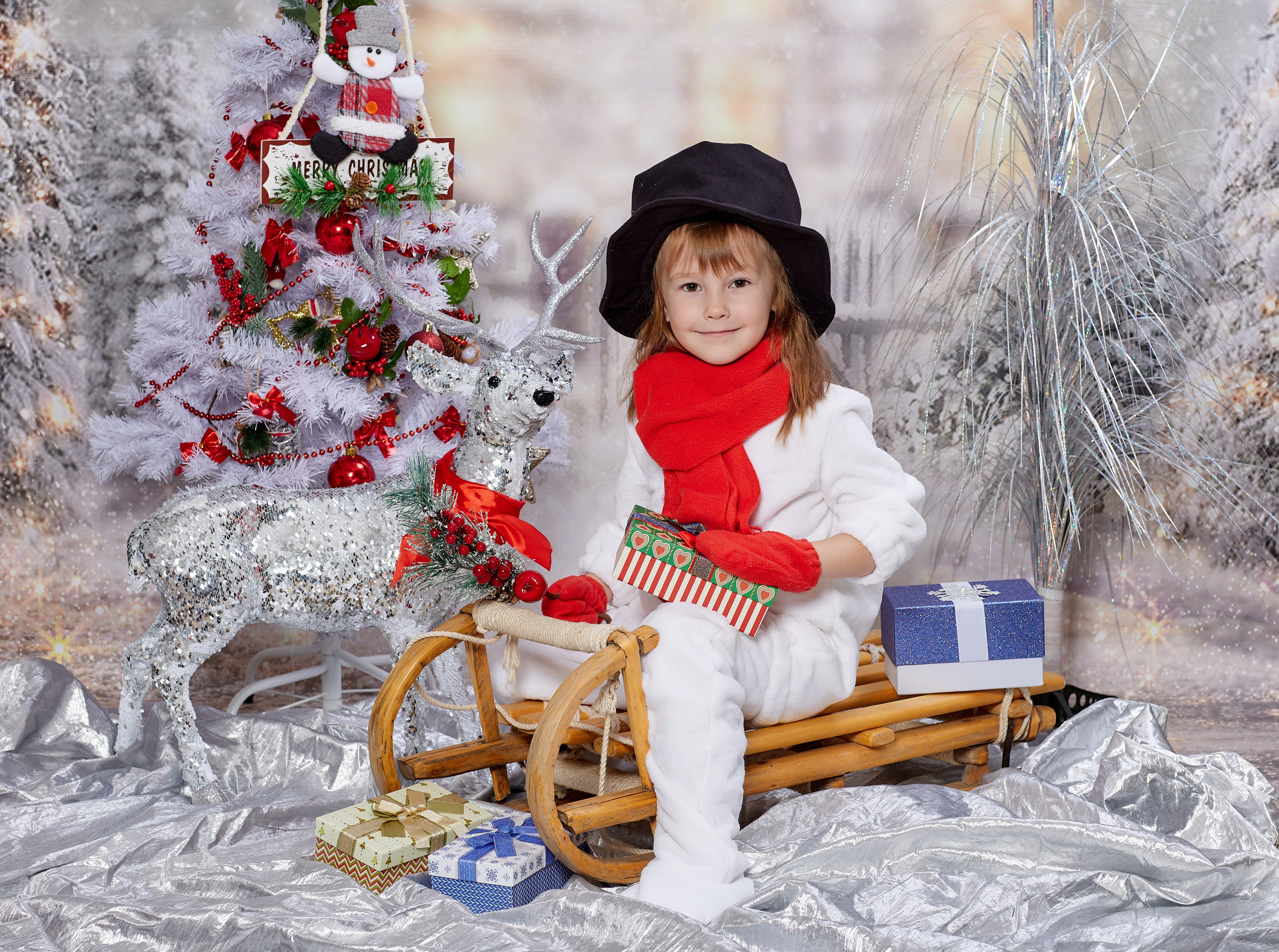 На санях. Детская выездная фотостудия