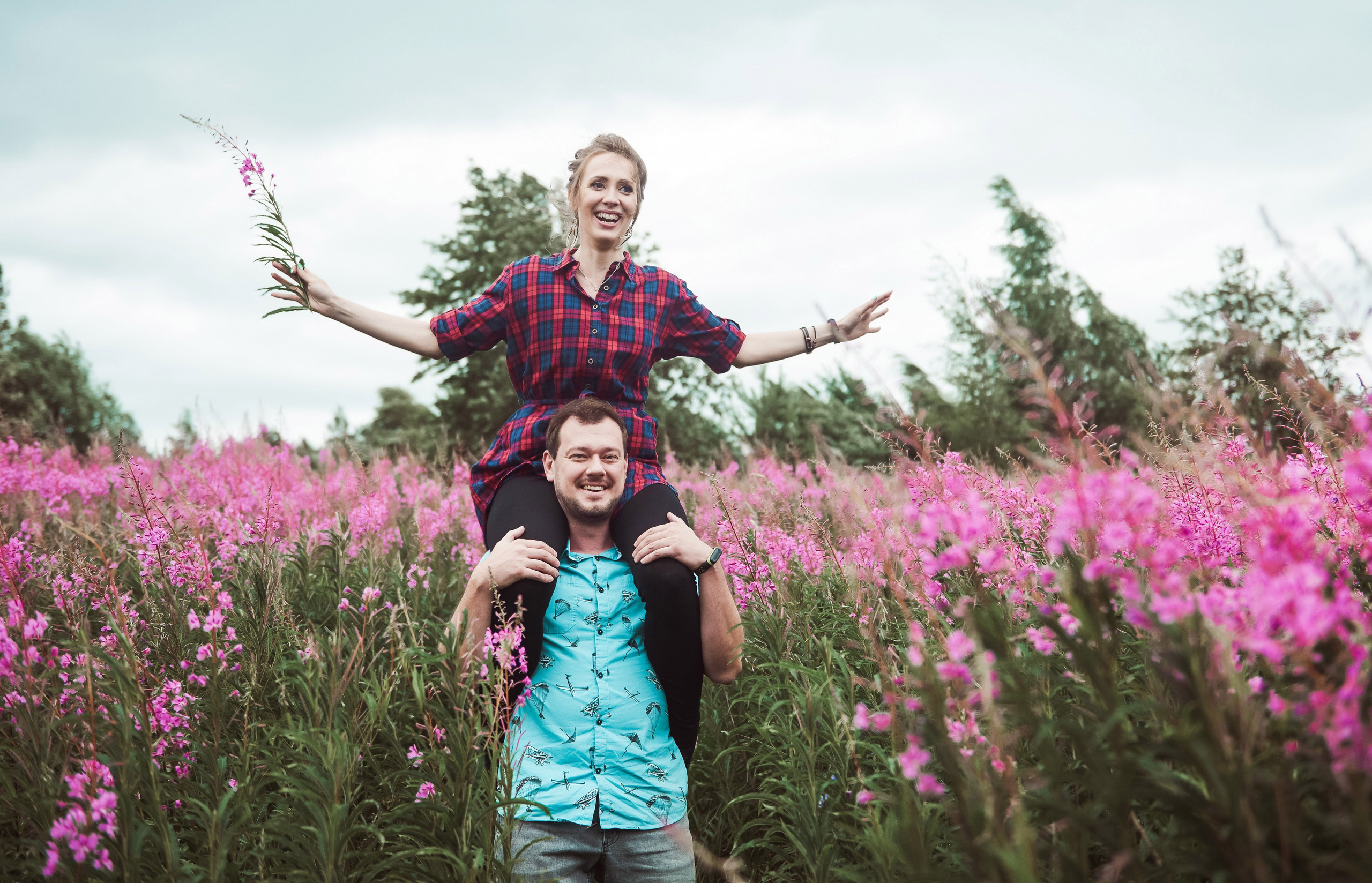 Александра и Вячеслав (фотосессия Love story на природе). Портретный, семейный и свадебный фотограф в Санкт-Петербурге и в Пушкине Ширяев Денис