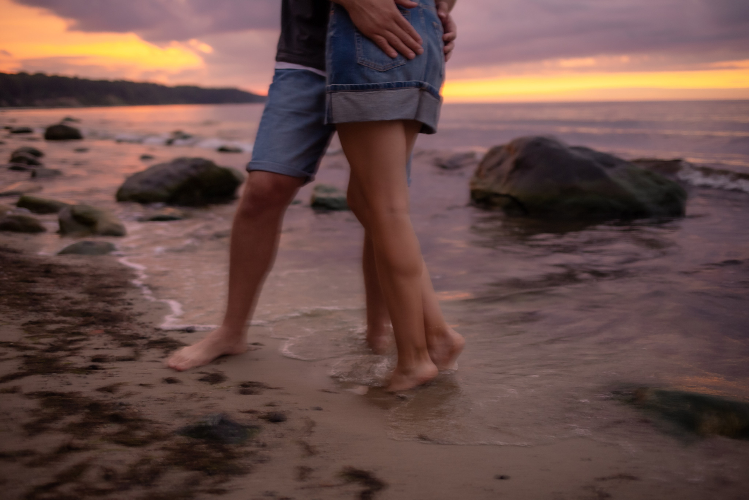Есеня, Леня и Аня. Закат в Куликово. Фотограф в Калининграде Решетникова Алина